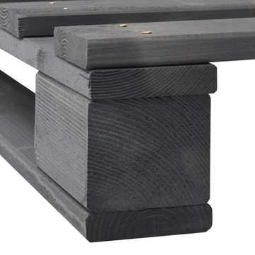 furnicato Bett Palettenbett Grau Massivholz Kiefer 160×200 cm