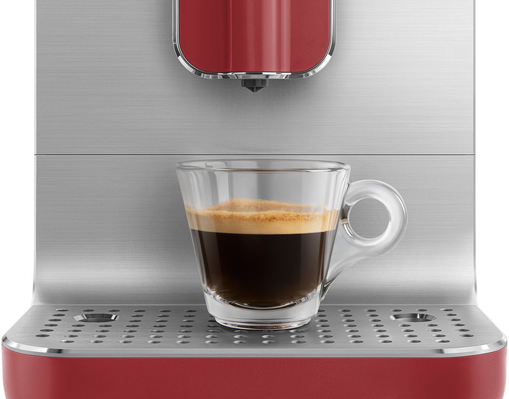 matt Kaffeevollautomat Smeg BCC01RDMEU BCC01RDMEU, Herausnehmbare Rot Brüheinheit