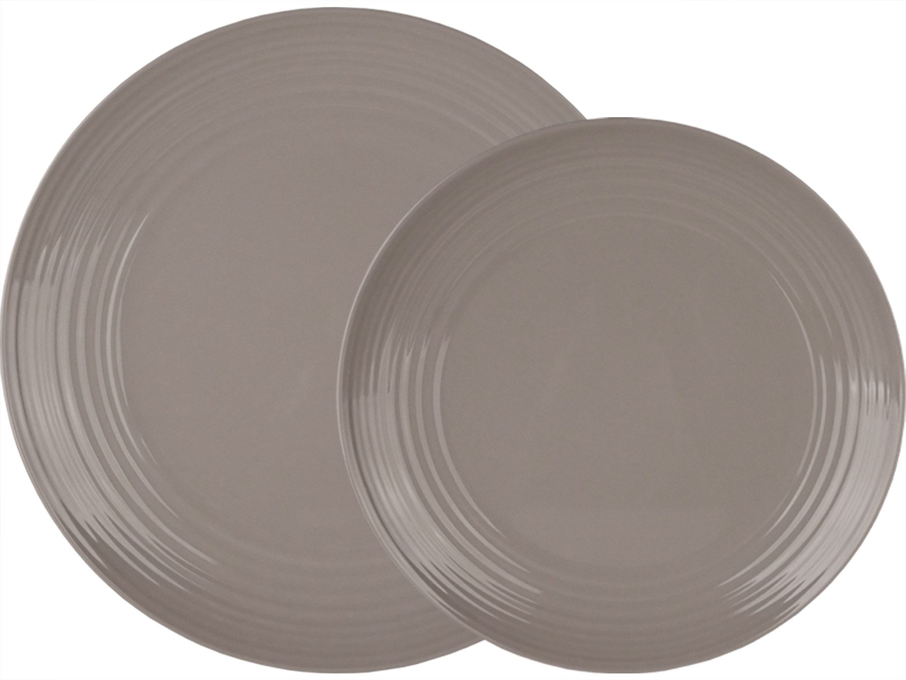 HEKERS Geschirr-Set Melamin Geschirr Seramika Latte, 4 Personen, Melamin, Bruchsicheres, leichtes Melamin Geschirr für Haushalt & Outdoor