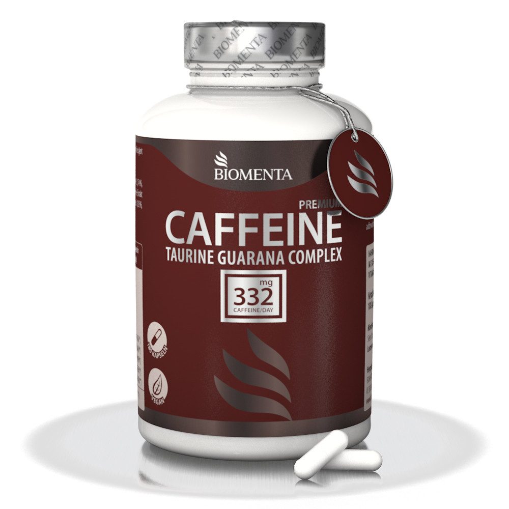 BIOMENTA Koffein Komplex mit Grüntee, Guarana, Taurin uvm. - 180 Kapseln Kapseln, 180 St., 155.7 g, Erhöhter Koffeingehalt