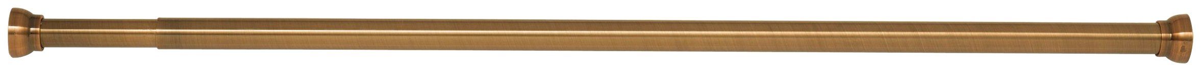 Länge mm, Kreta, gold mit spirella, Klemmstange Ø Duschvorhänge, Bohren, 75-125 für kürzbar, Aluminium, 21 cm