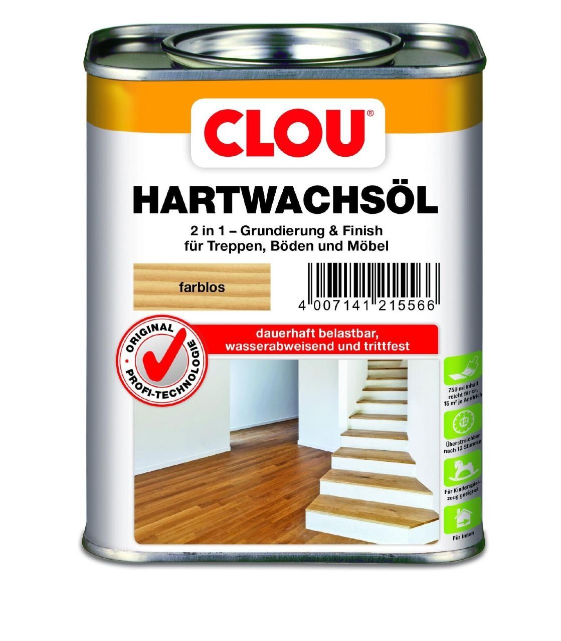 CLOU farblos Hartwachs Hartholzöl Öl Clou ml 750