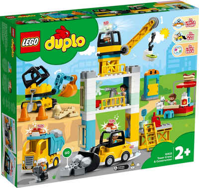 LEGO® Konstruktions-Spielset Town 10933 Große Baustelle mit Licht und Ton, (123 St)