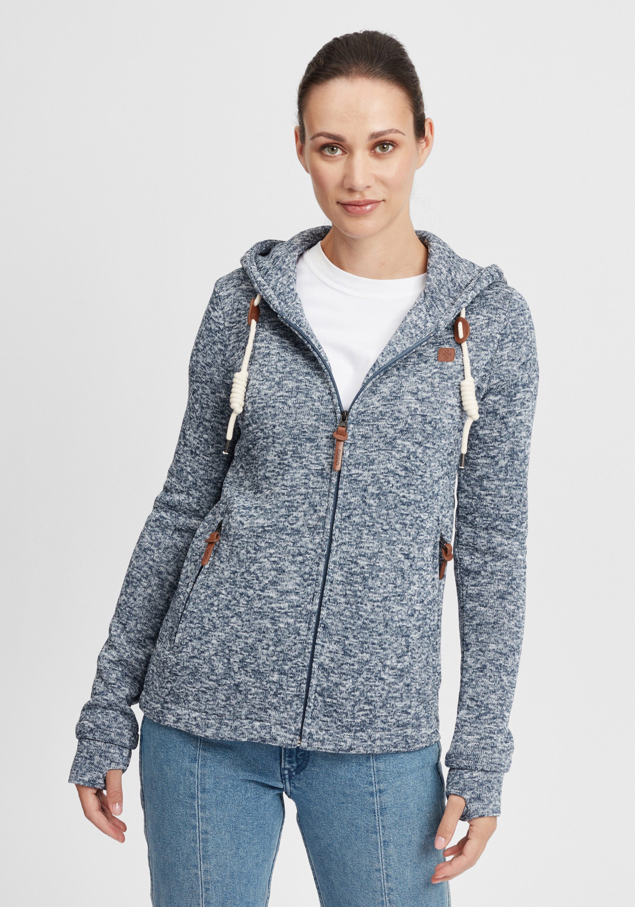 OXMO Kapuzensweatjacke OXThory Übergangsjacke mit weicher günstig online kaufen