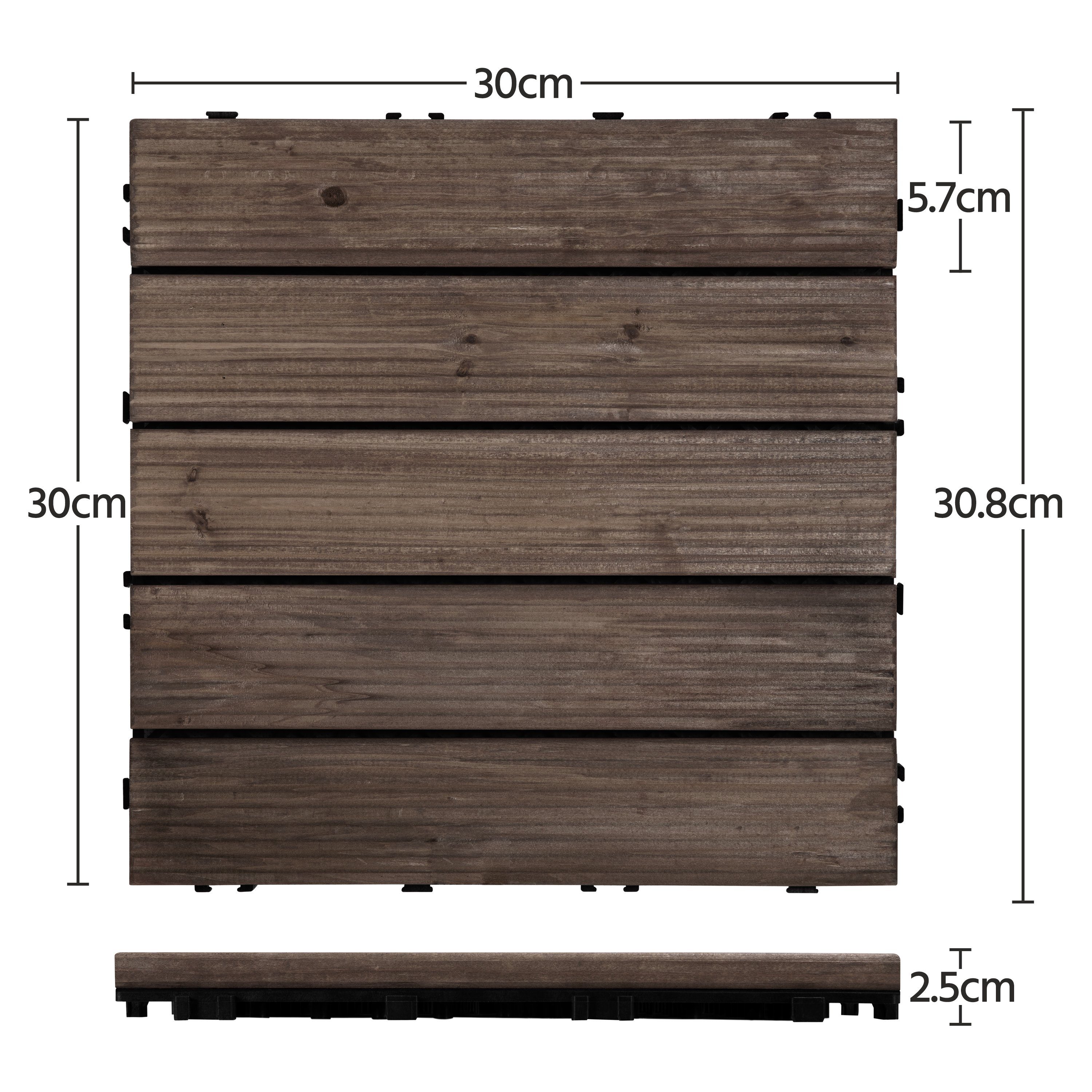 Yaheetech Holzfliesen, 27 Stück 30x30 cm günstig online kaufen