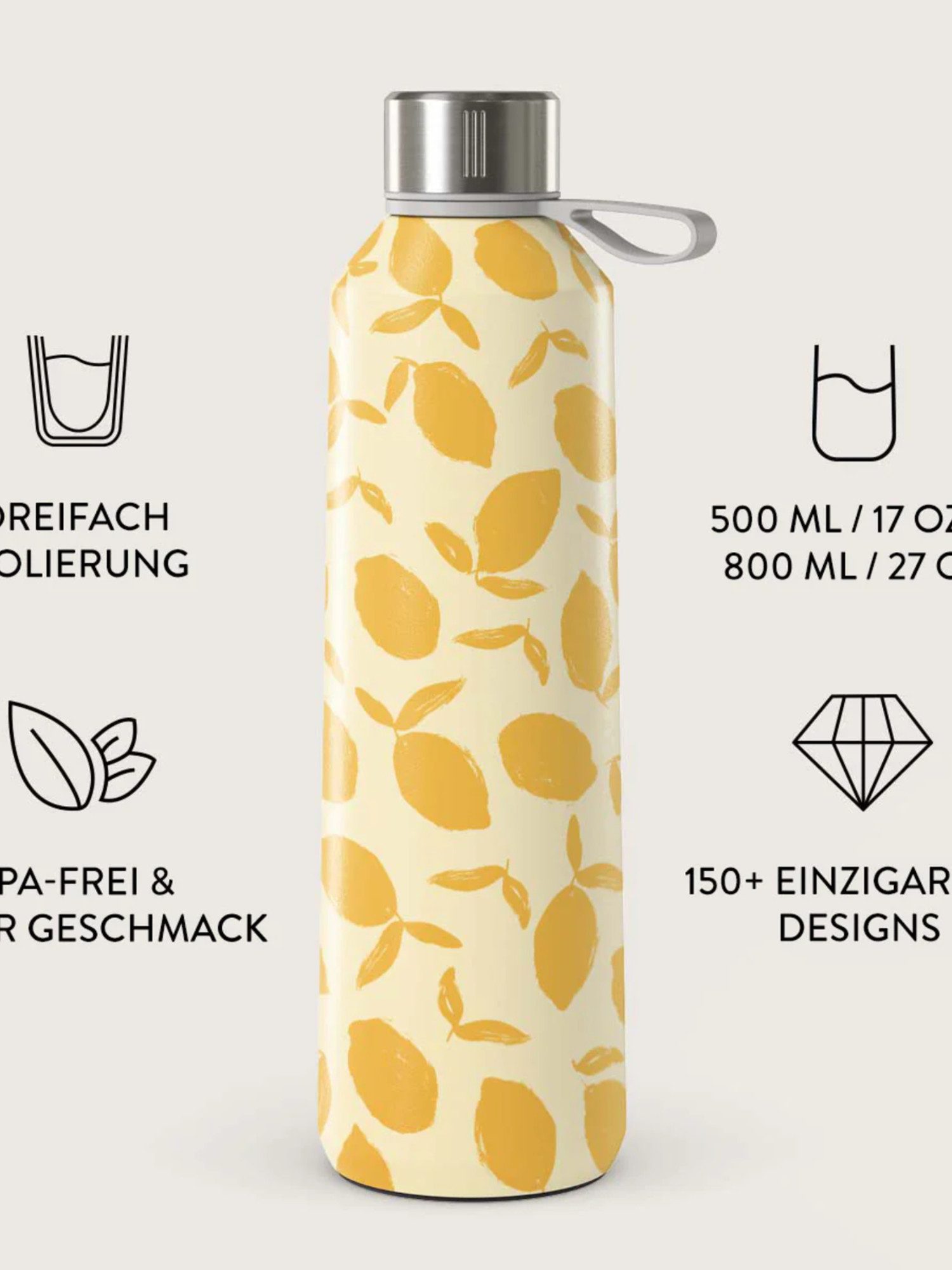 BURGA Trinkflasche Lemon Tart Water Bottle 500ml