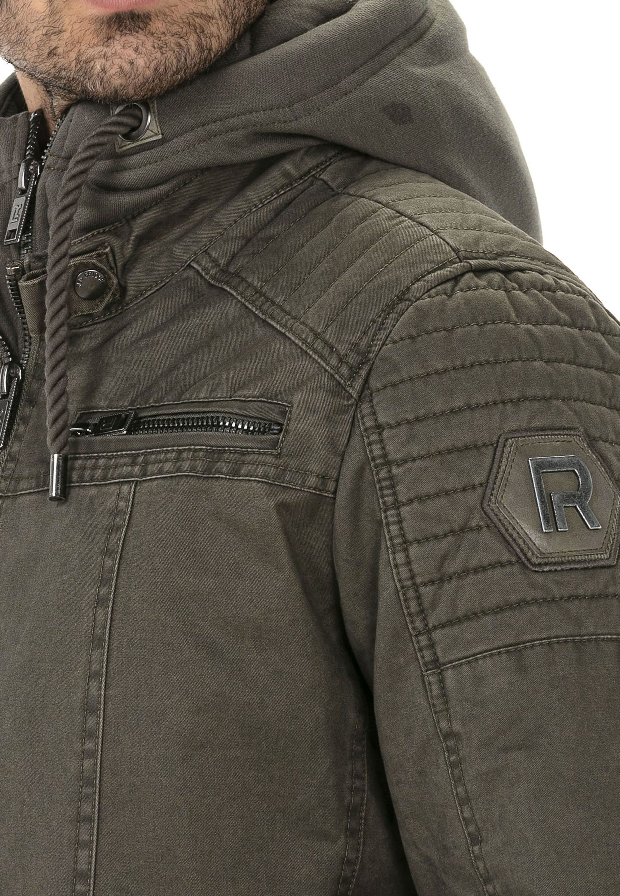 RedBridge Bikerjacke mit abnehmbarer Kapuze Übergangsjacke