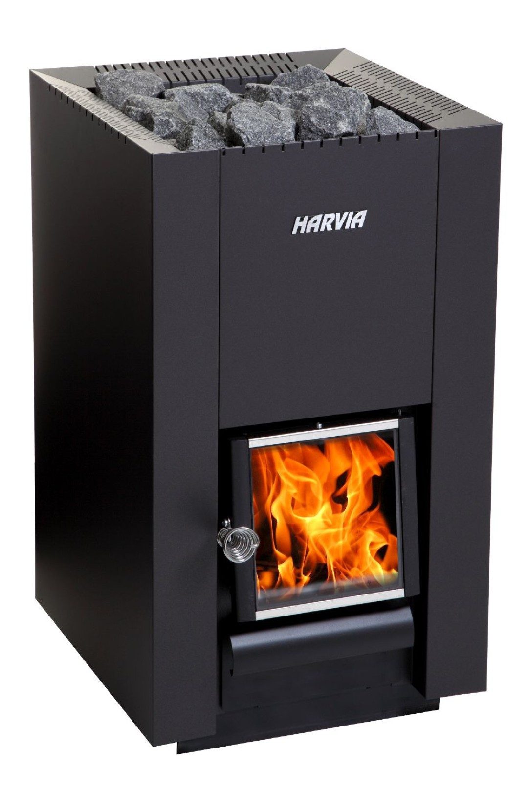 HARVIA Saunaofen Harvia Holzofen Linear 18 Compact, 14,3 kW, manuell, Holzbefeuerung, schnelle Aufheizung, sichtbares Feuer durch Glastür