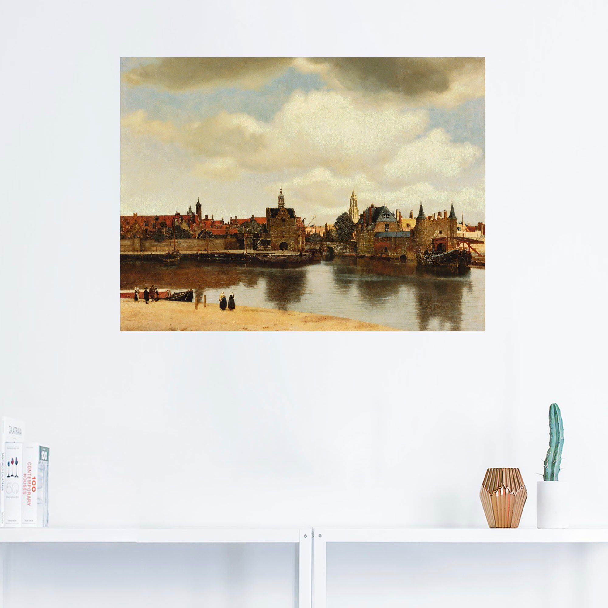 Poster St), versch. Artland Stadt Ansicht in Leinwandbild, der Um Größen Wandbild Wandaufkleber 1660, (1 Delft. Niederlande oder als