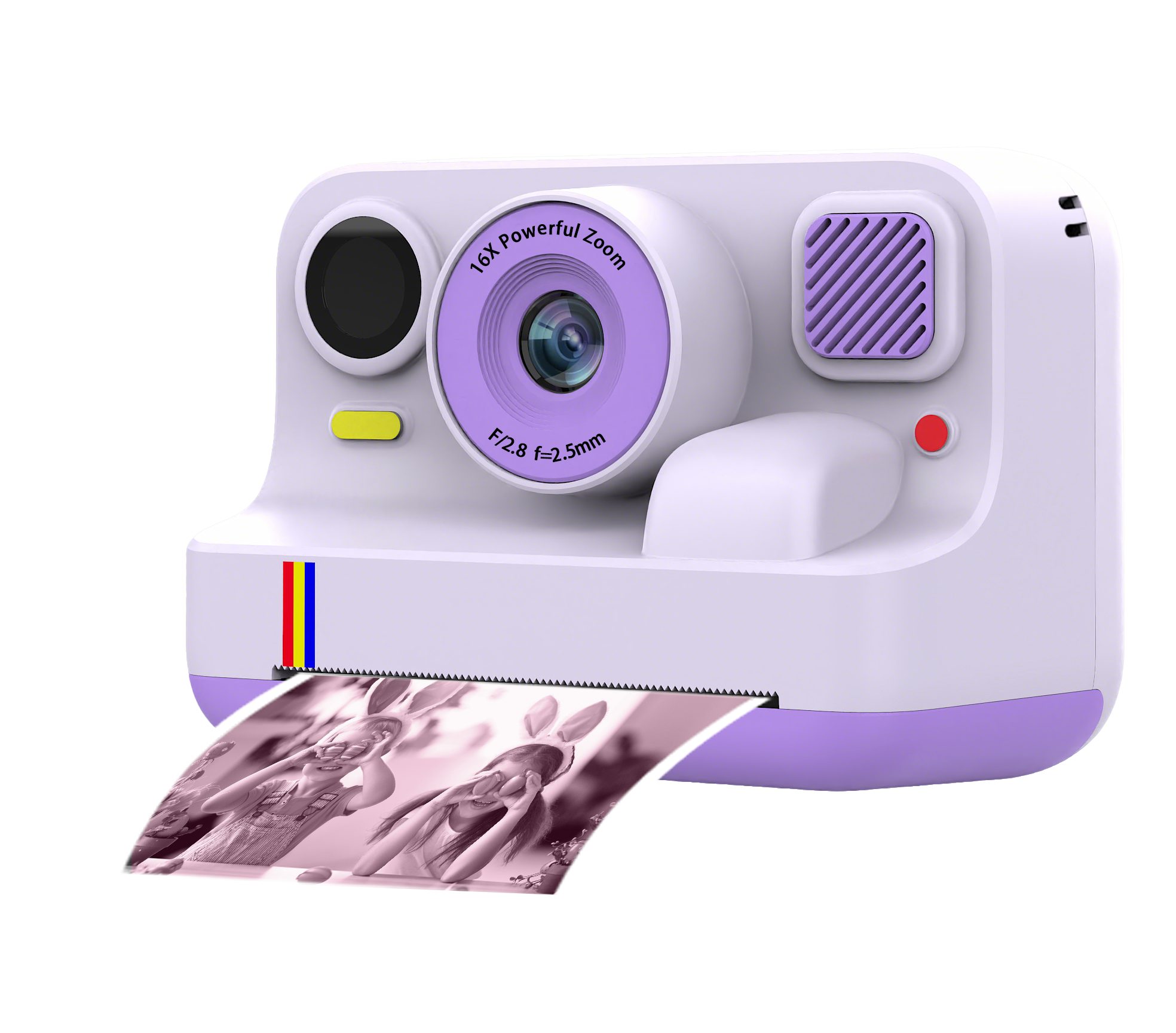 Blossom Digitalkamera Kinder Kamera 1080P 2,4" Display Kinder ab 3 Jahre Kinderkamera (48 MP, inkl. Front- & Rückkamera, Bluetooth-Druck, 1080P Video,MP3, Spiel, für Jungen & Mädchen)