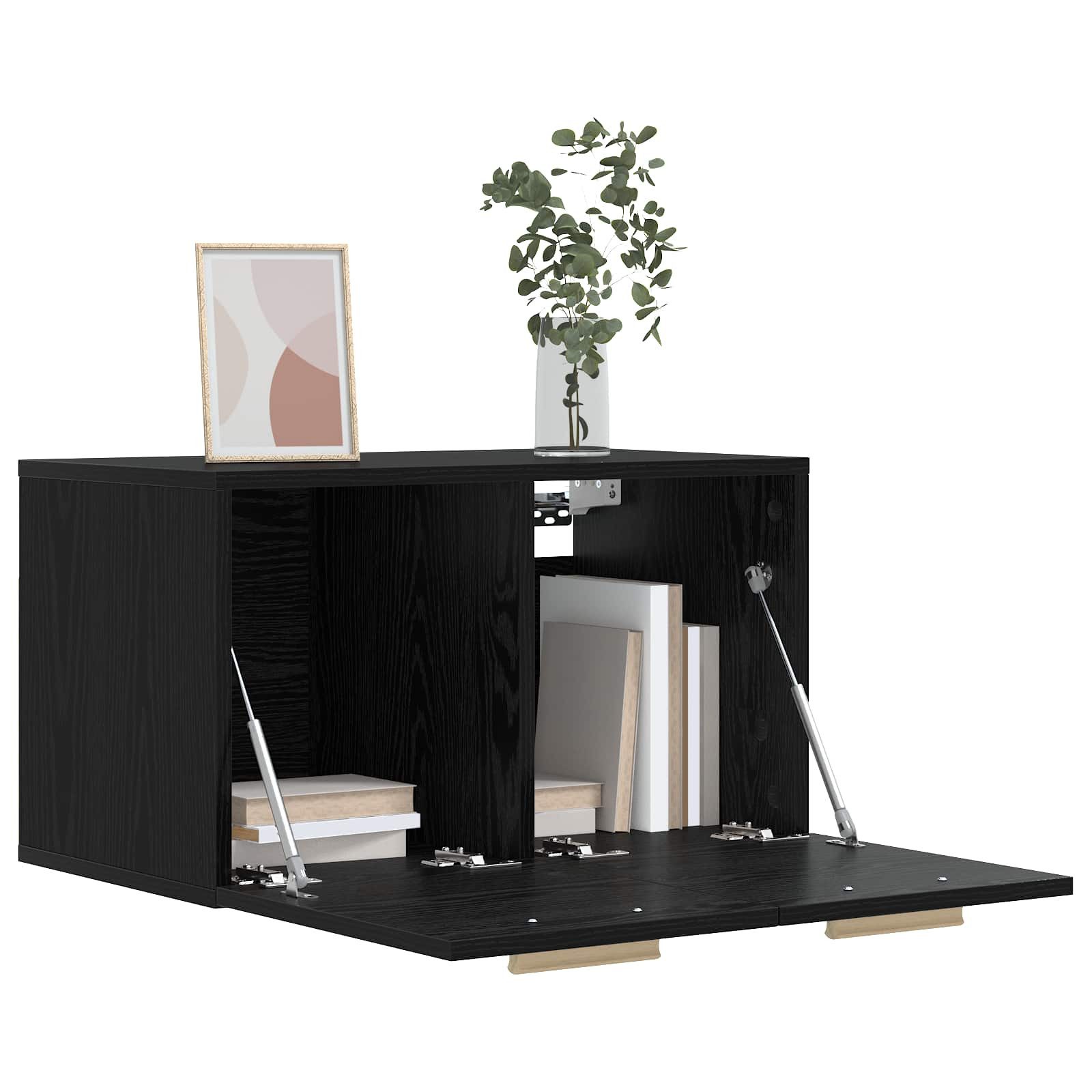 vidaXL Schranksystem Wandschrank Schwarz Eichen-Optik 60 x 36,5 x 35 cm (1-St)