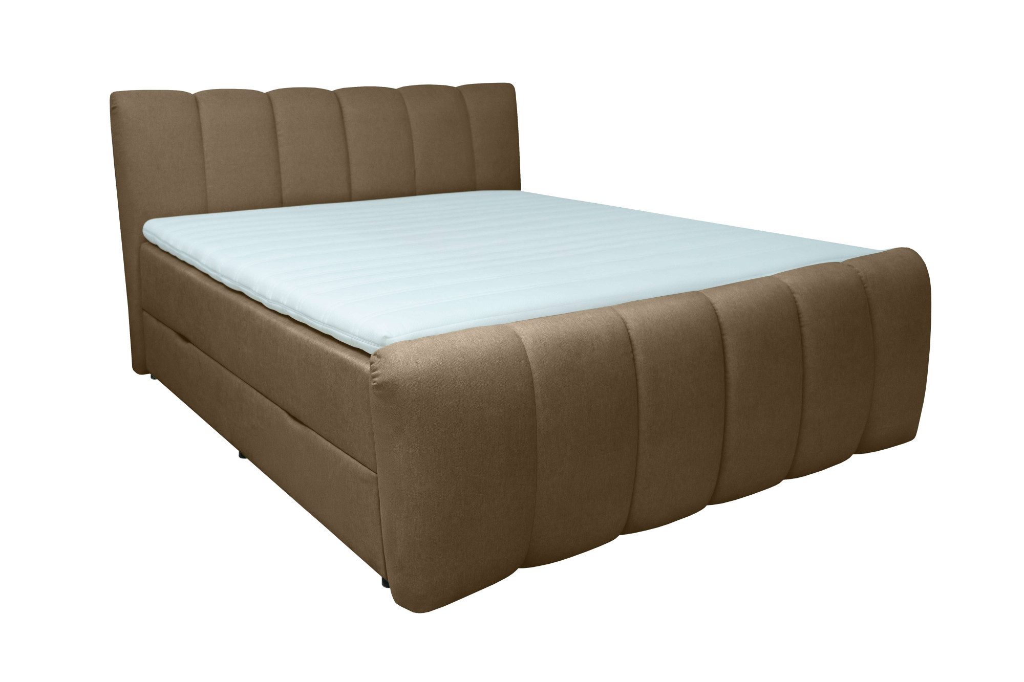 OTTO home Boxbett DORA, Doppelbett inkl. Bettkasten, Federkernbett, Breiten: 160, 180 cm, Boxbett: 5-Z-Taschenfederkern im Unterbau, Härtegrad 3, inkl. Topper