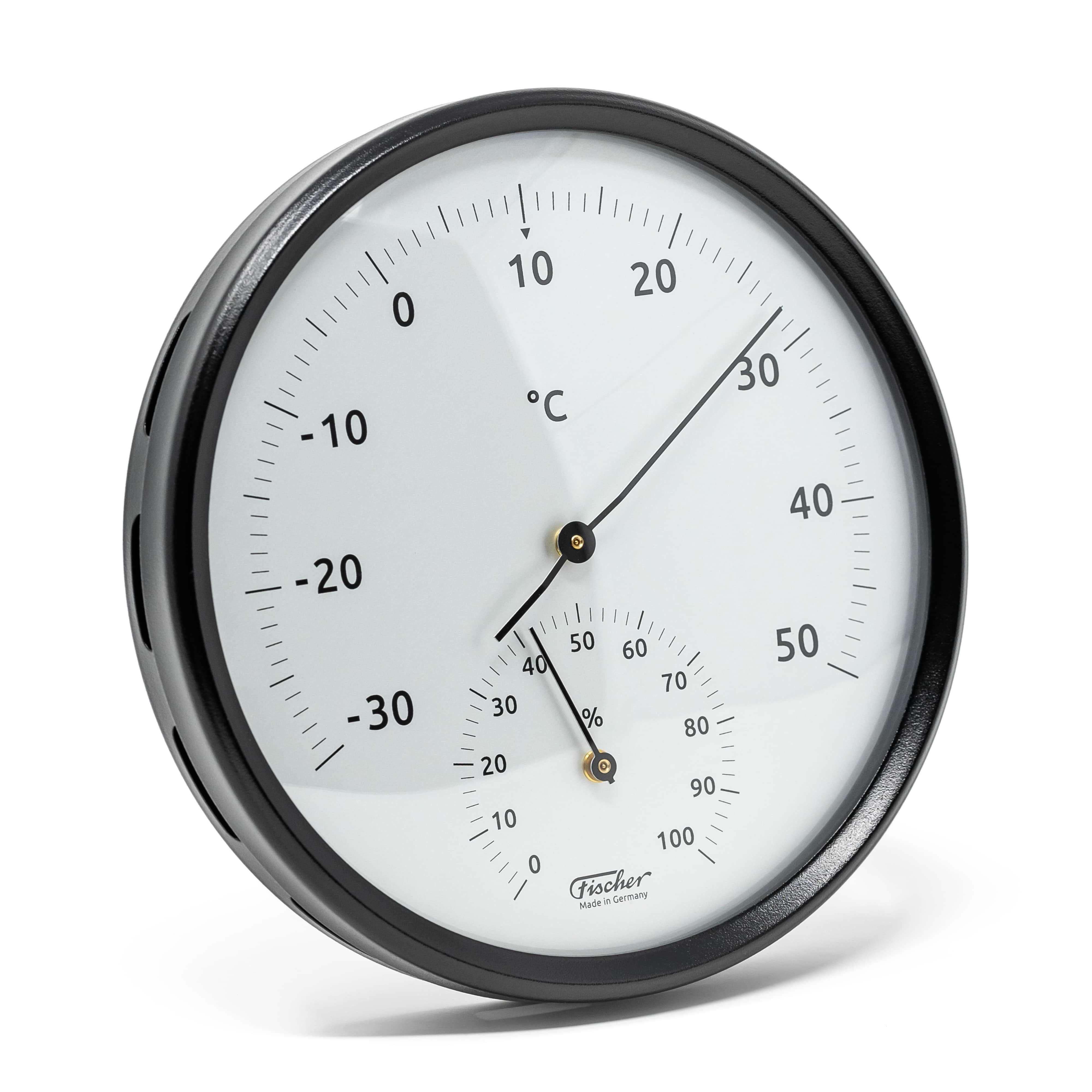 Fischer Klimamesser Fischer 186TH Thermo-Hygrometer160mm Edelstahl Made in Germany