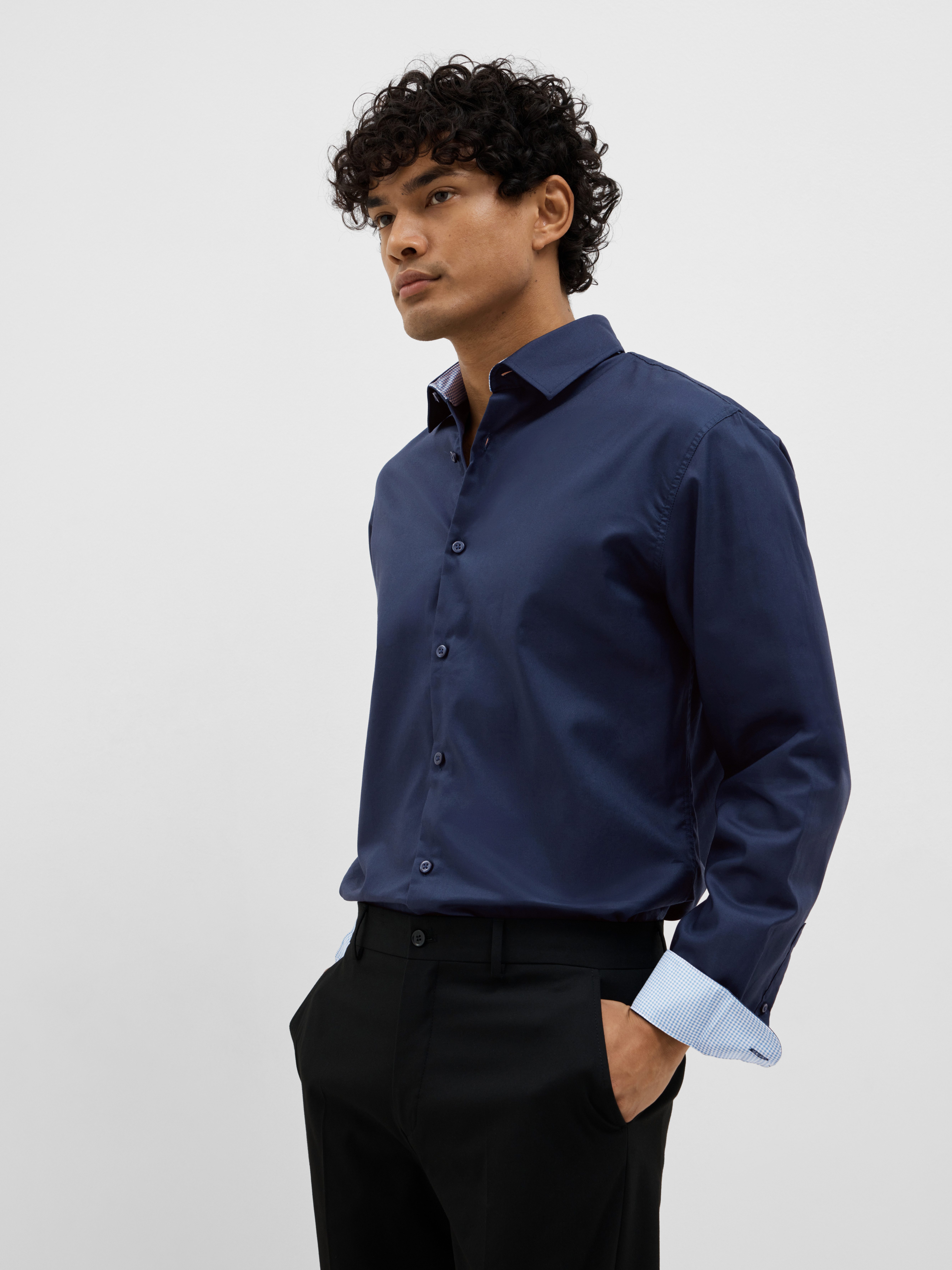 Selected Langarmhemd SLHSLIMZARK LS SHIRT günstig online kaufen