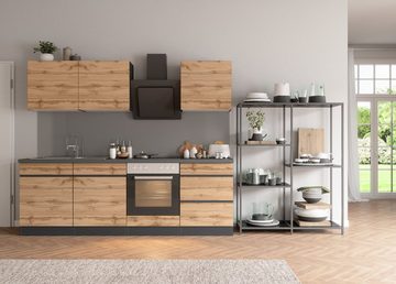 Kochstation Küche KS-Riesa, Stellbreite 240 cm, wahlweise mit oder ohne E-Geräte