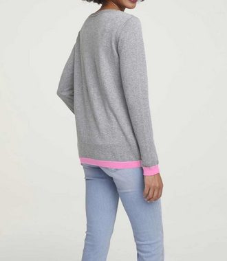 heine Troyer Heine Damen Feinstrickpullover mit Kaschmir, grau-melange