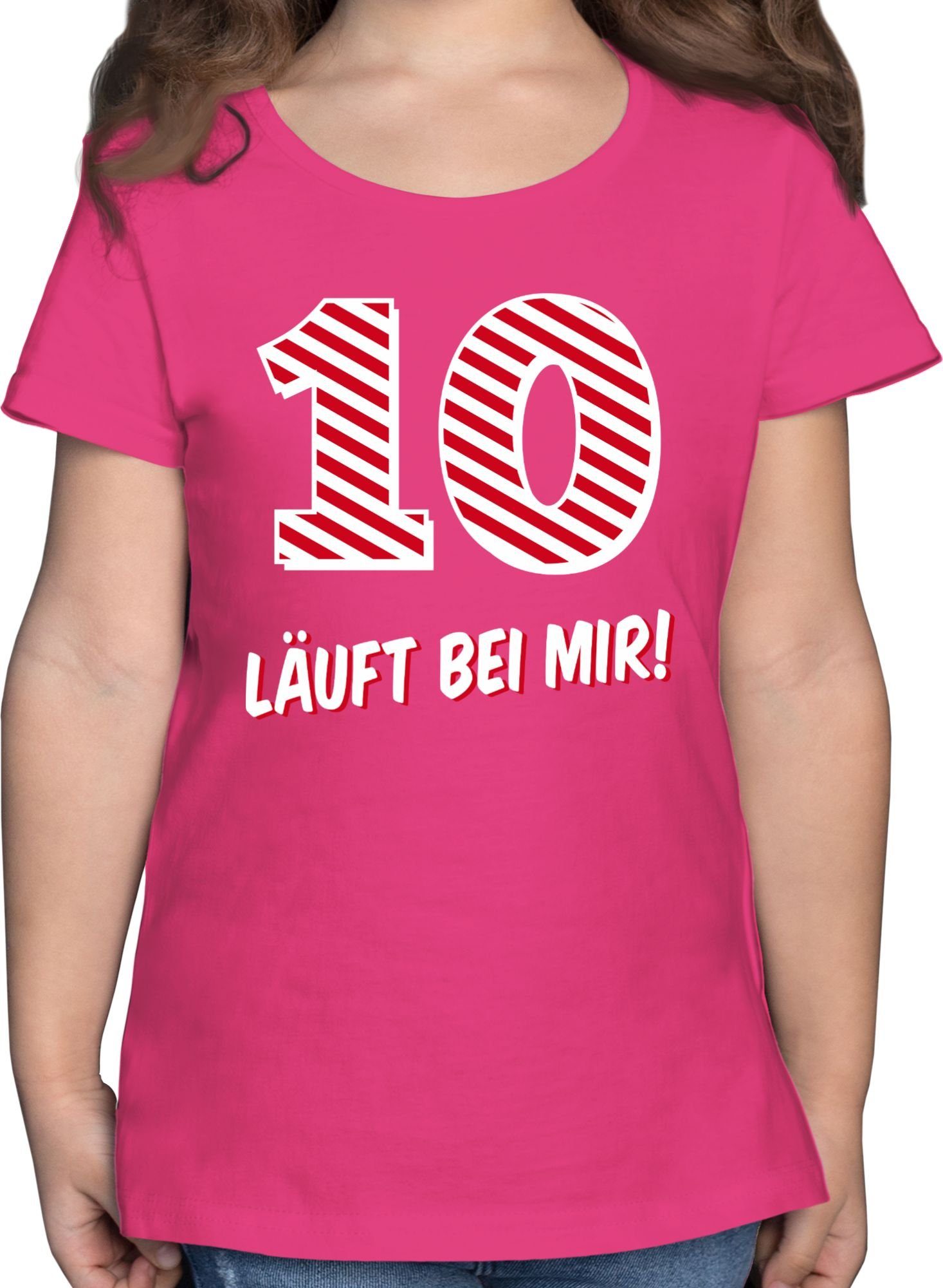 Shirtracer T-Shirt Zehnter Läuft bei mir - 10. Geburtstag - Mädchen Kinder T -Shirt shirt 10 jahre mädchen - lustige kinder t-shirts