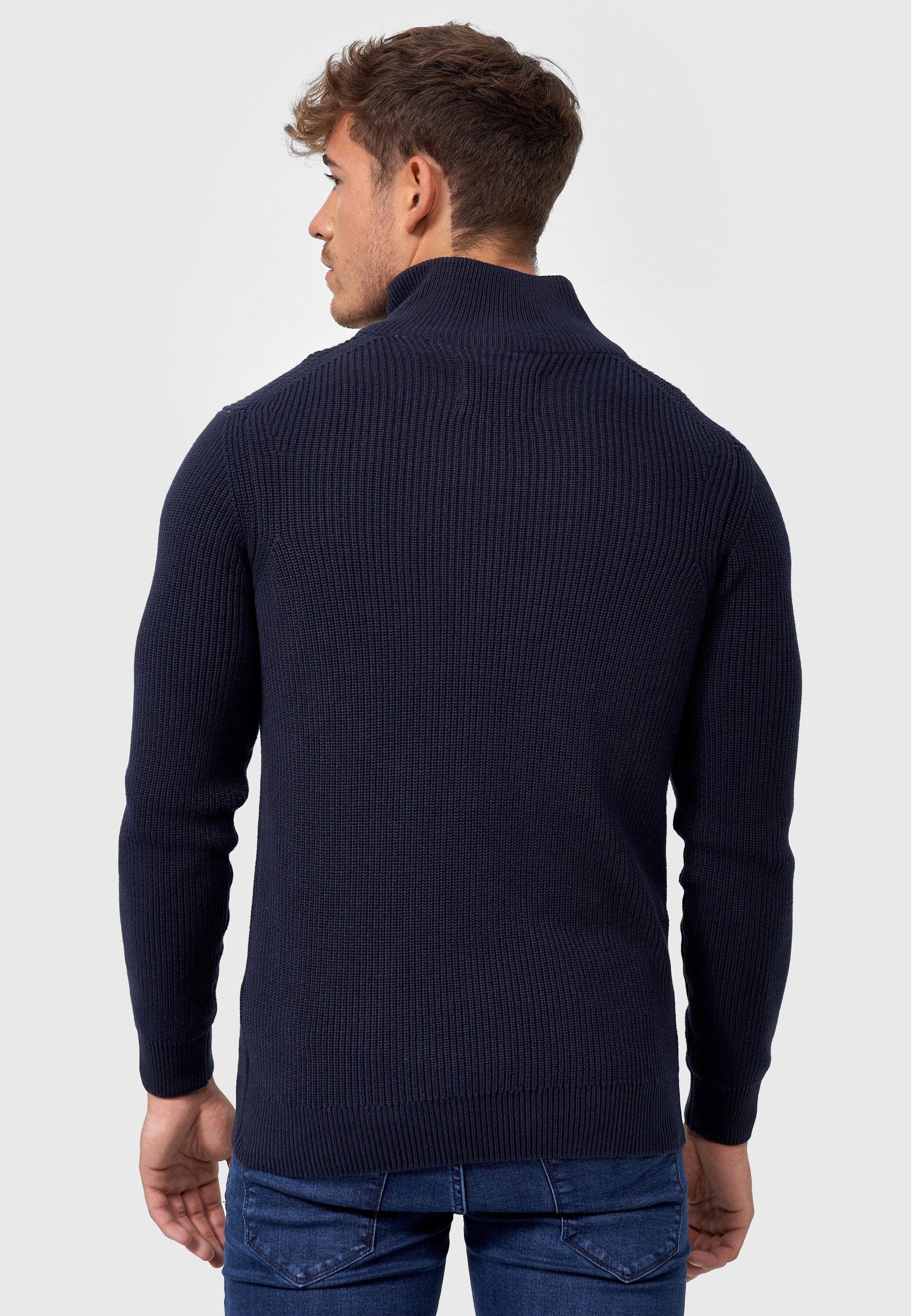 Indicode Navy Strickjacke Dodson