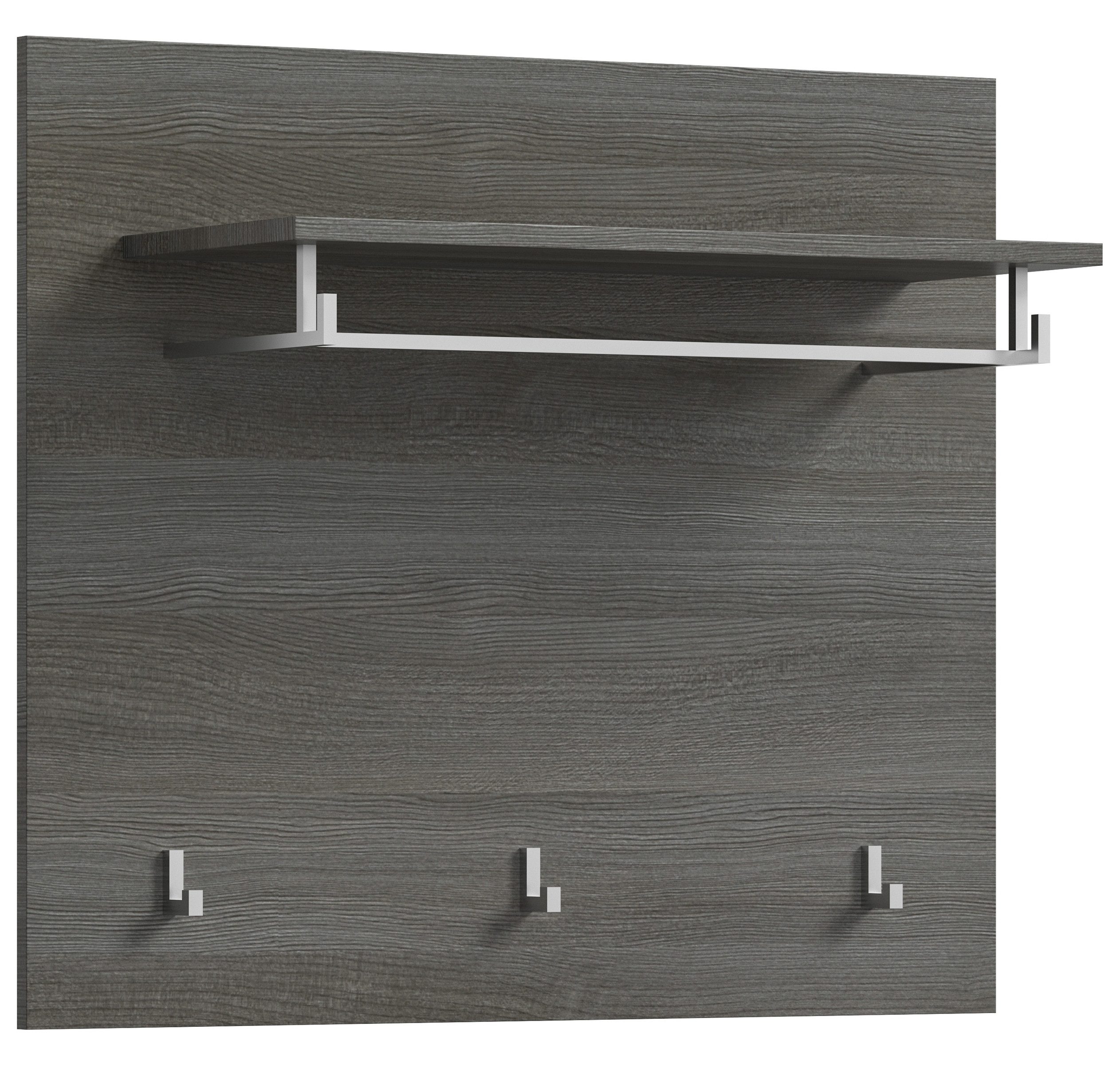 xonox.home Шкафыpaneel in Rauchsilber / Weiß Hochglanz - 80x70x27cm (BxHxT)
