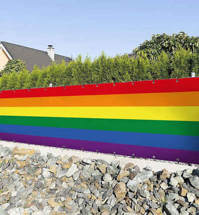 MyMaxxi Sichtschutzzaunmatten Zaunbanner LGBTQ Sichtschutz Garten Zaun