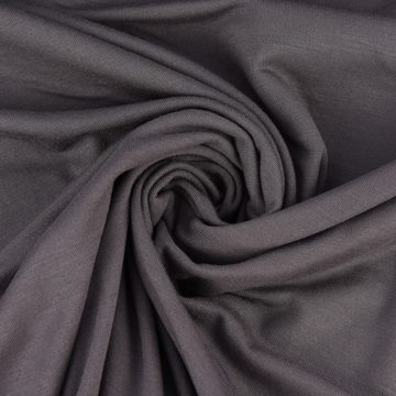 SCHÖNER LEBEN. Stoff Bekleidungsstoff Tencel Modal Jersey einfarbig grau 1,45m Breite