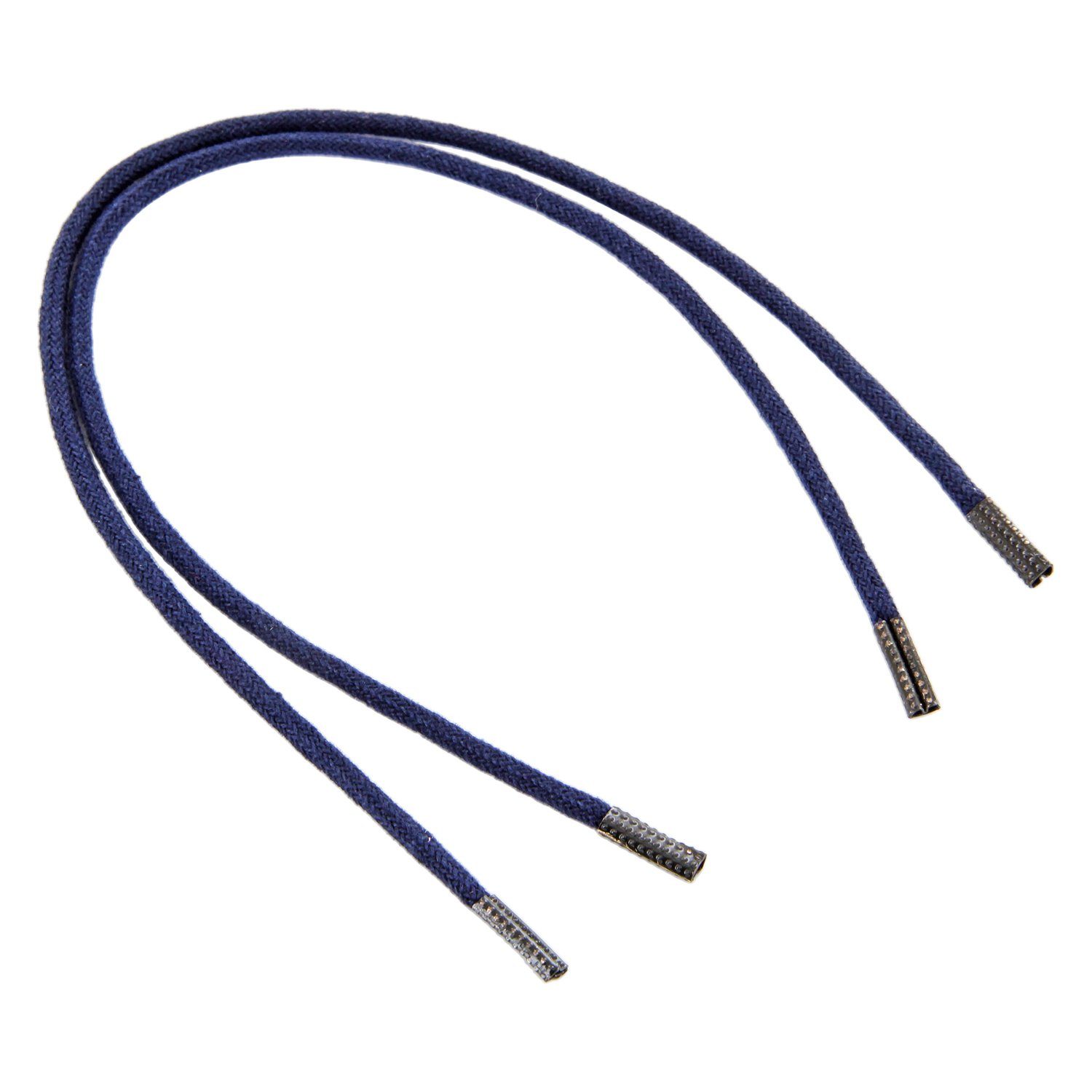 Metallenden Schnürsenkel für ca. 2,5 mm Sie Marineblau nach Schnürsenkel versehen - geschnitten mit rund Rema und dünn Rema - Wunschlänge
