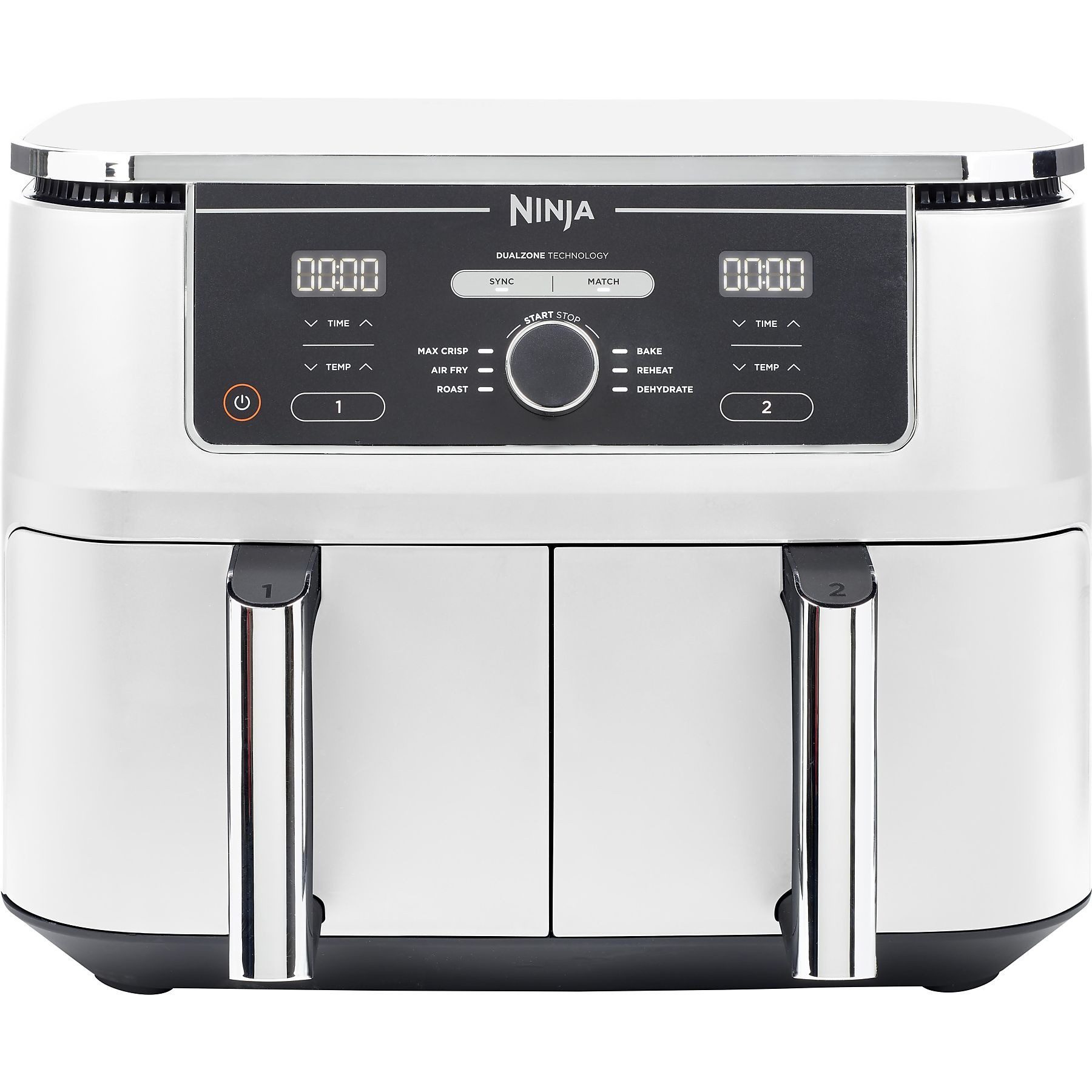 NINJA Heißluftfritteuse Foodi AF400EU Dual Zone Airfryer, 2470 W, mit 6 Programmen, 9,5 L für bis 8 Personen