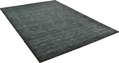 Wollteppich Haltu Uni, THEKO, rechteckig, Höhe: 17 mm, Handweb Teppich, reine Wolle, Uni-Farben, meliert, handgewebt