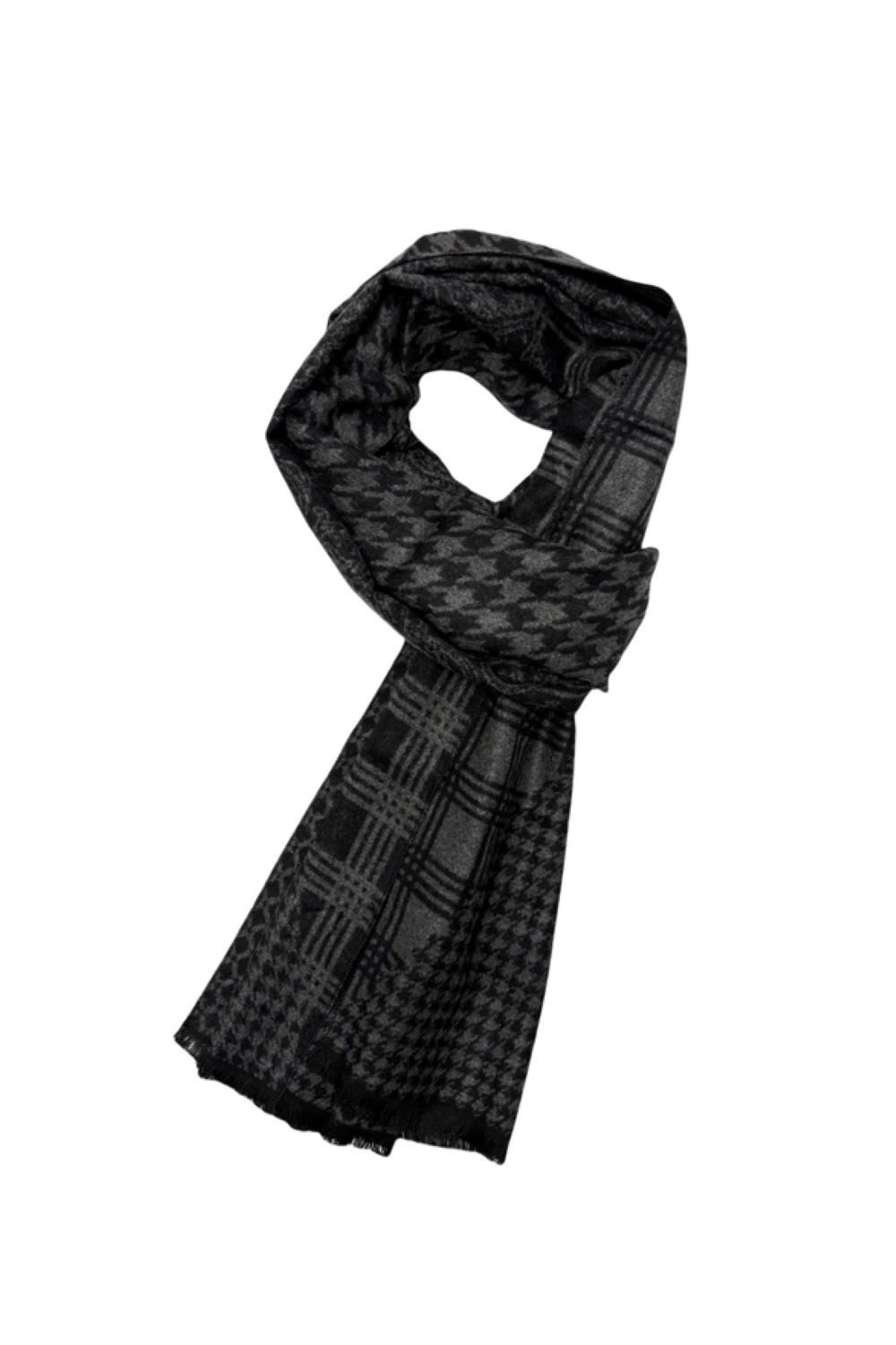 Fashion Scarf World Modeschal Zeitloser Unisex-Schal mit strukturierter Musterkombination, Vielseitig tragbar und jeden Tag nutzbar