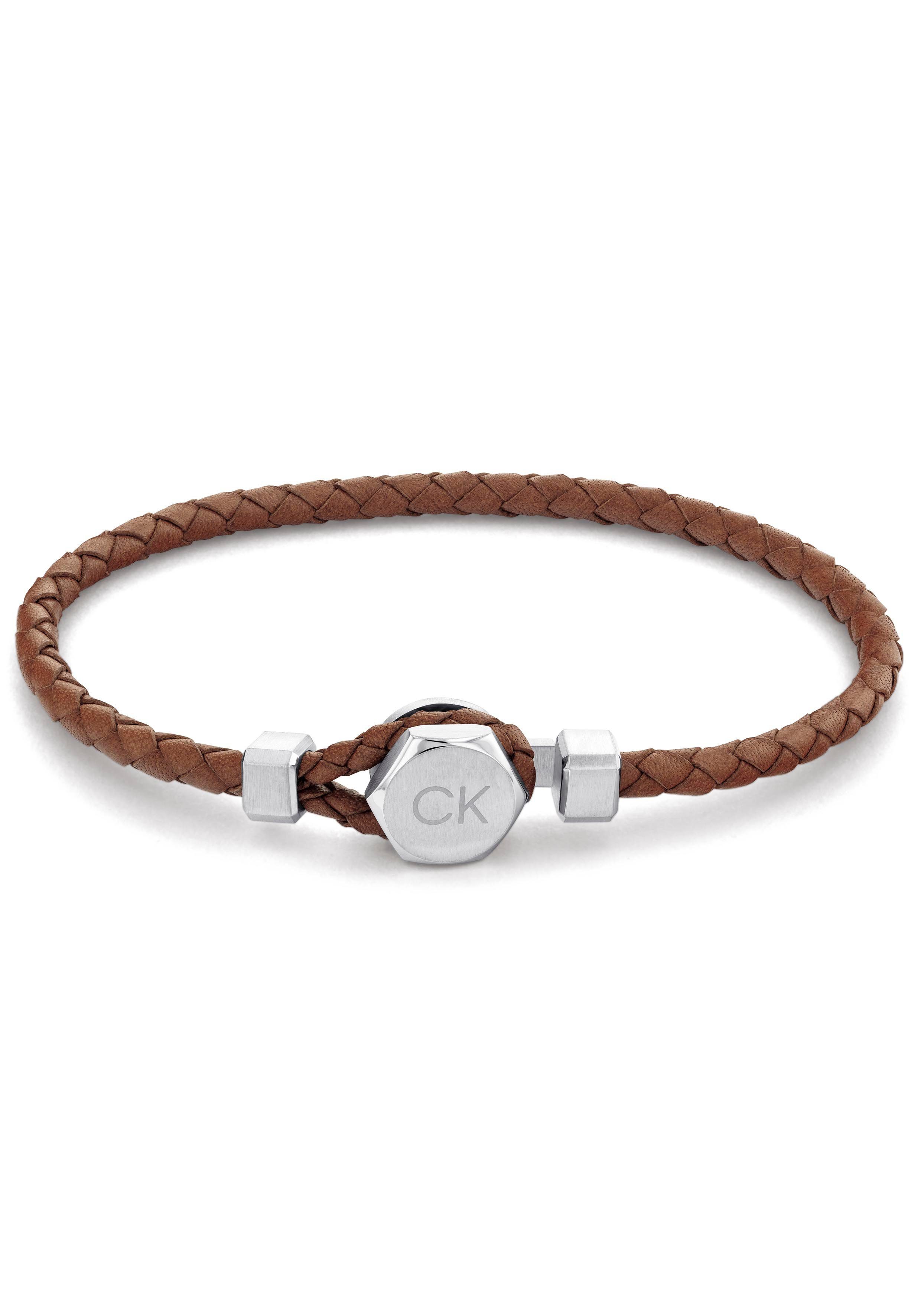 Calvin Klein Lederarmband Schmuck Edelstahl Armschmuck Lederarmband