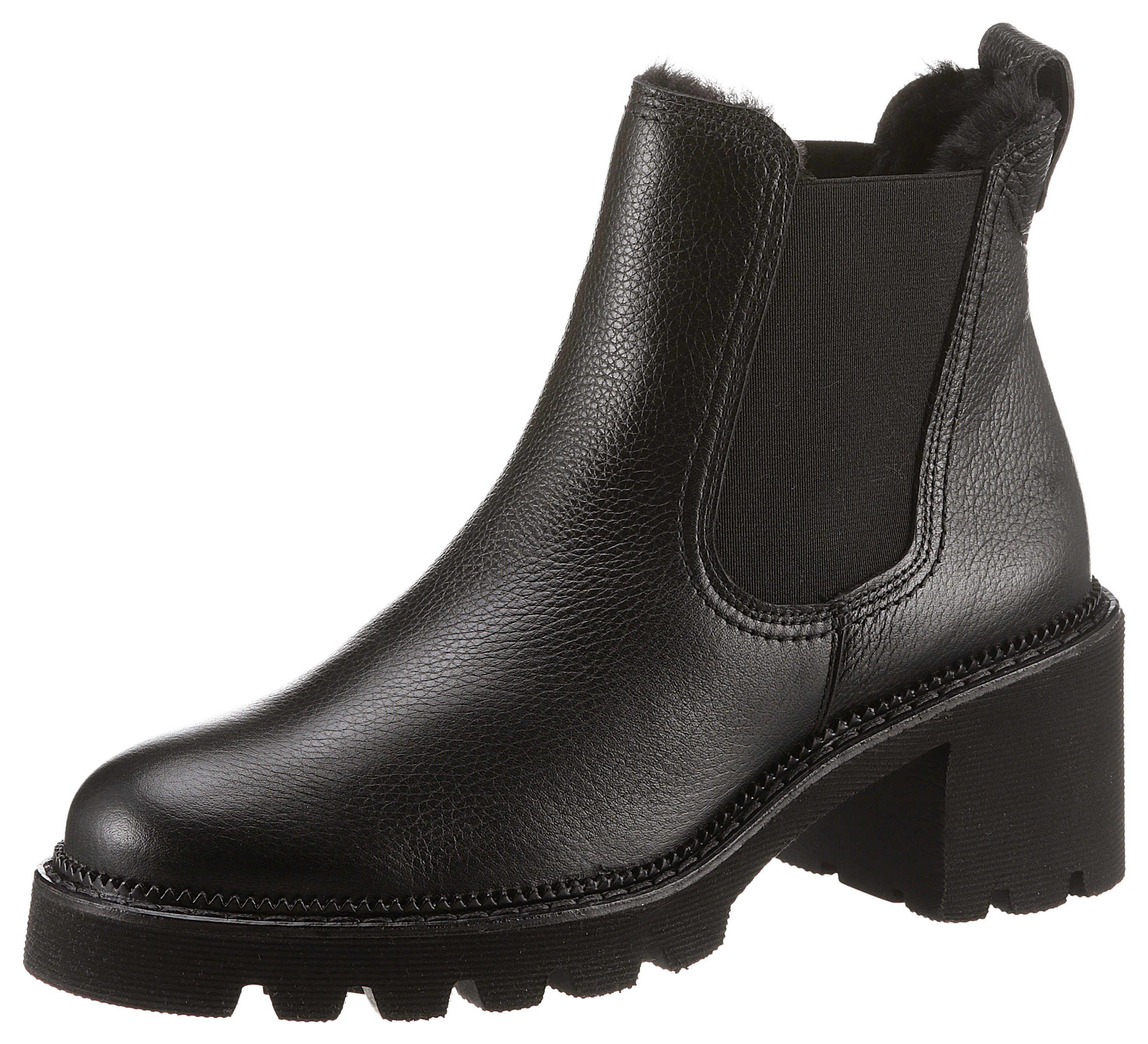 Paul Green Chelseaboots, Winterstiefelette, Ankleboots, Blockabsatz, mit Profilsohle