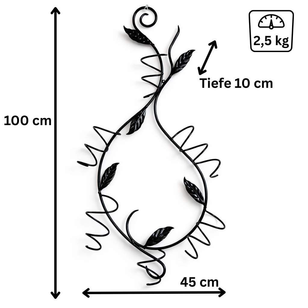 DanDiBo Weinregal "Natura" 100 cm aus Metall Flaschenständer Wandregal Flaschenhalter