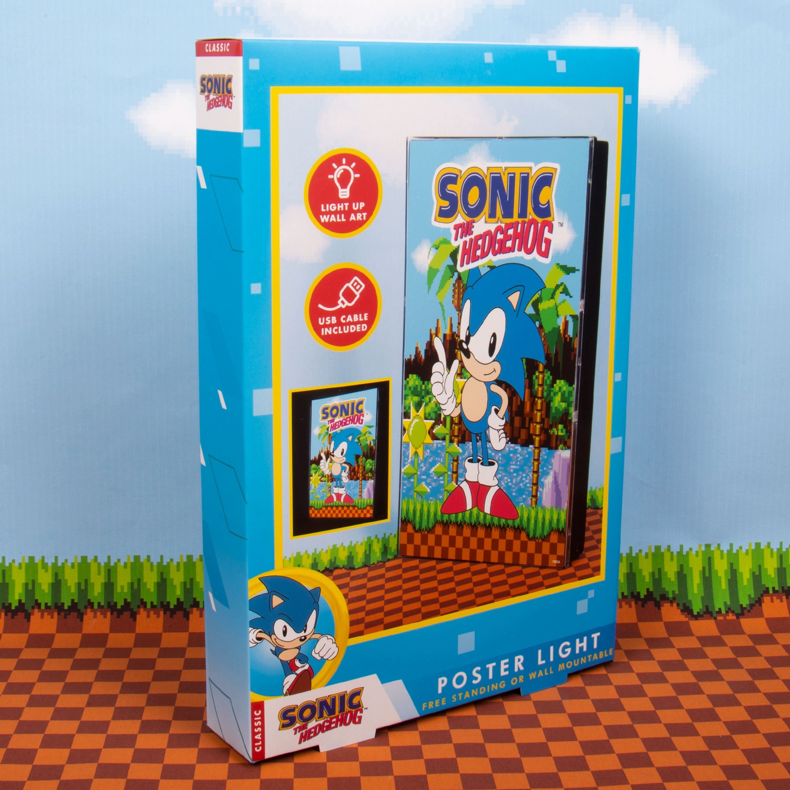 Fizz creations Sonic fest Licht, The Offiziell Dekolicht Sonic The integriert, Hedgehog LED Poster Hedgehog-Merchandise Lizenziertes