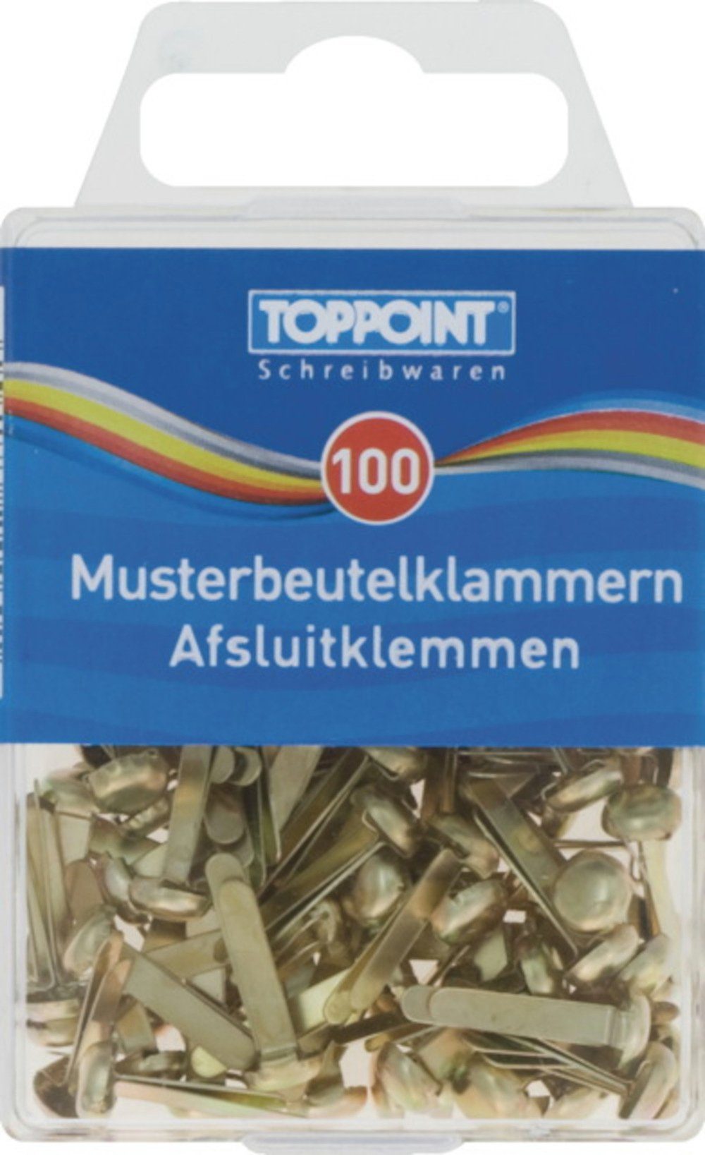 Stylex Schreibwaren Büroklammer 100 Rundkopfklammern Musterbeutelklammern