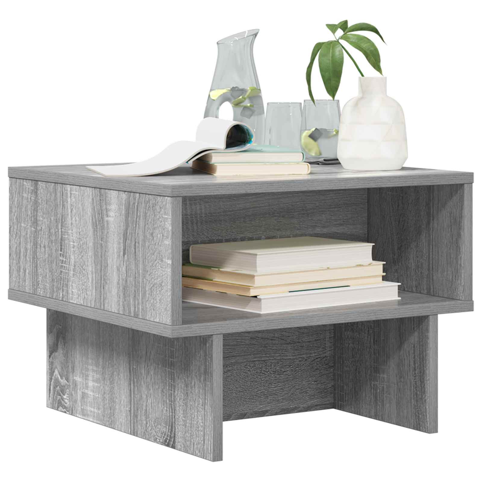 vidaXL Couchtisch Couchtisch Sonoma-Grau 48 x 46 x 35 cm Holzwerkstoff (1-St)