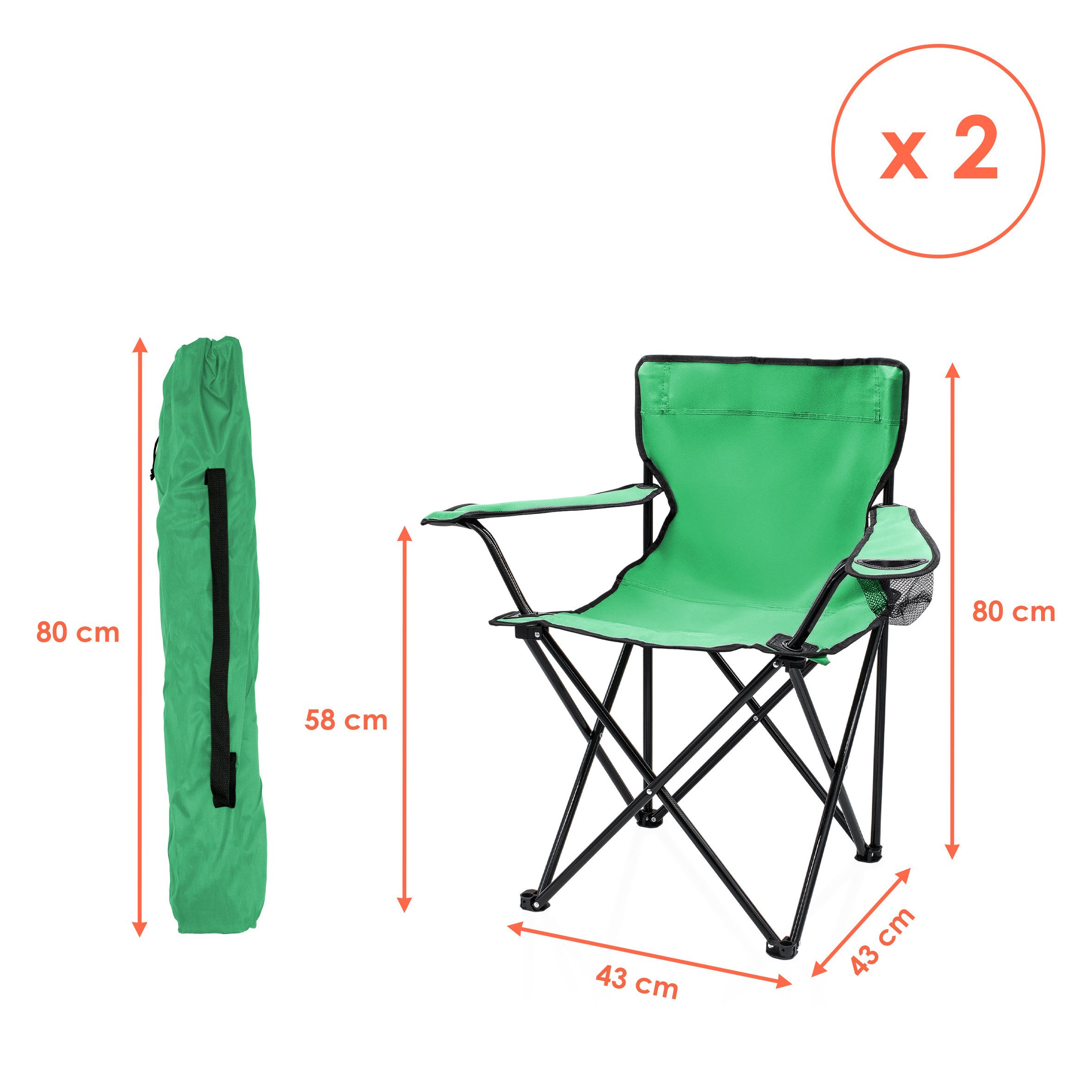 Spetebo Campingstuhl Campingstuhl mit Getränkehalter - günstig online kaufen