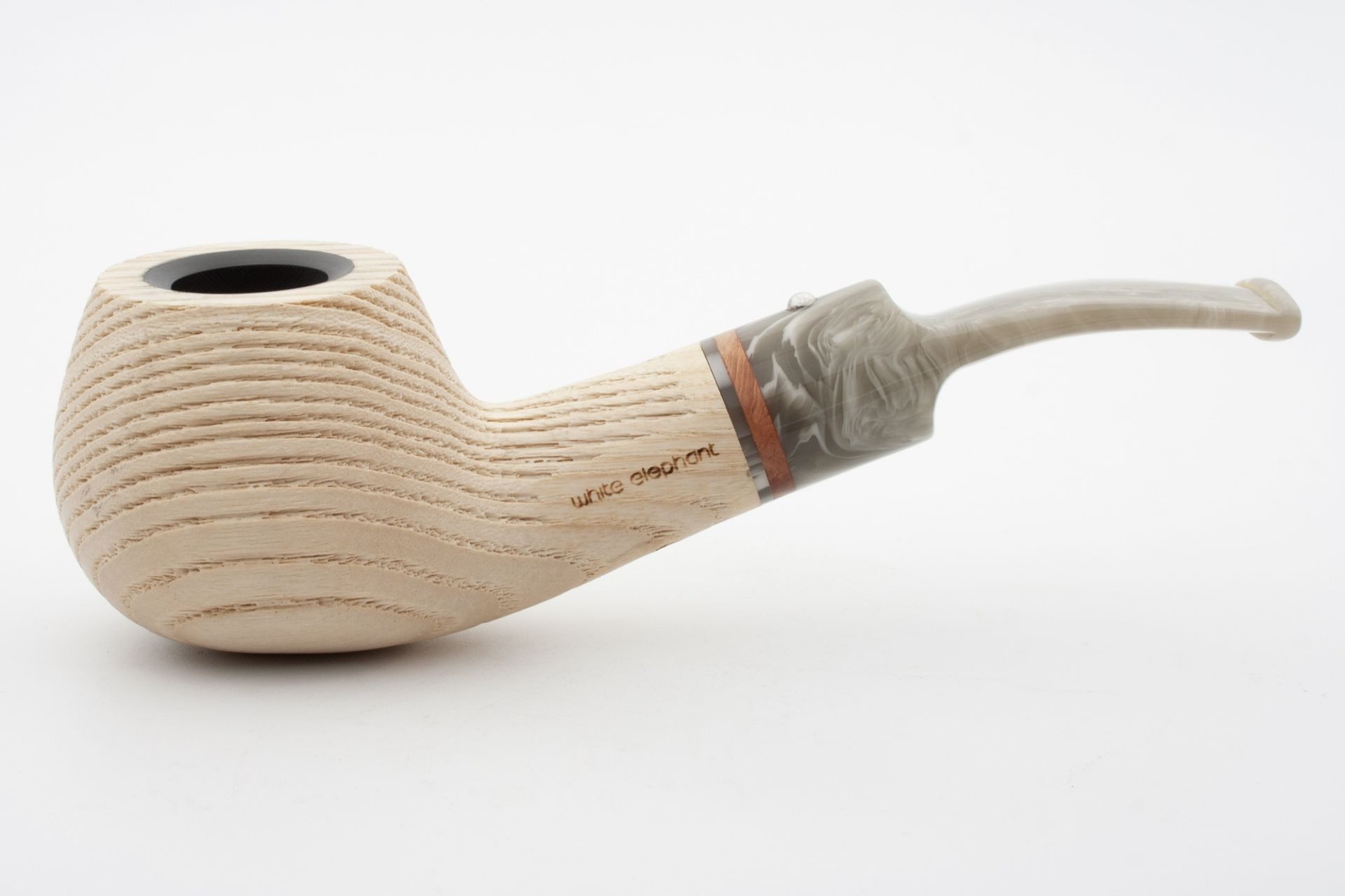 Handpfeife White Elephant Pfeife Sahara 3 Esche mit Graphit Einsatz