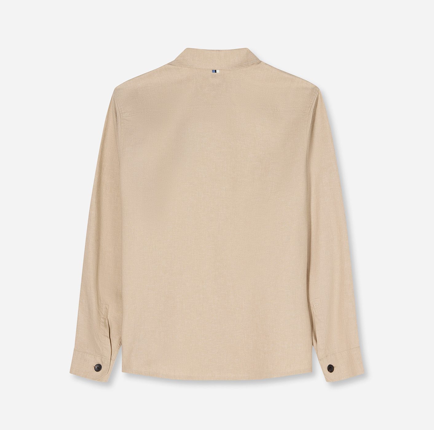 OLYMP Hemdjacke Overshirt, Leinen, Modern Fit, Kentkragen