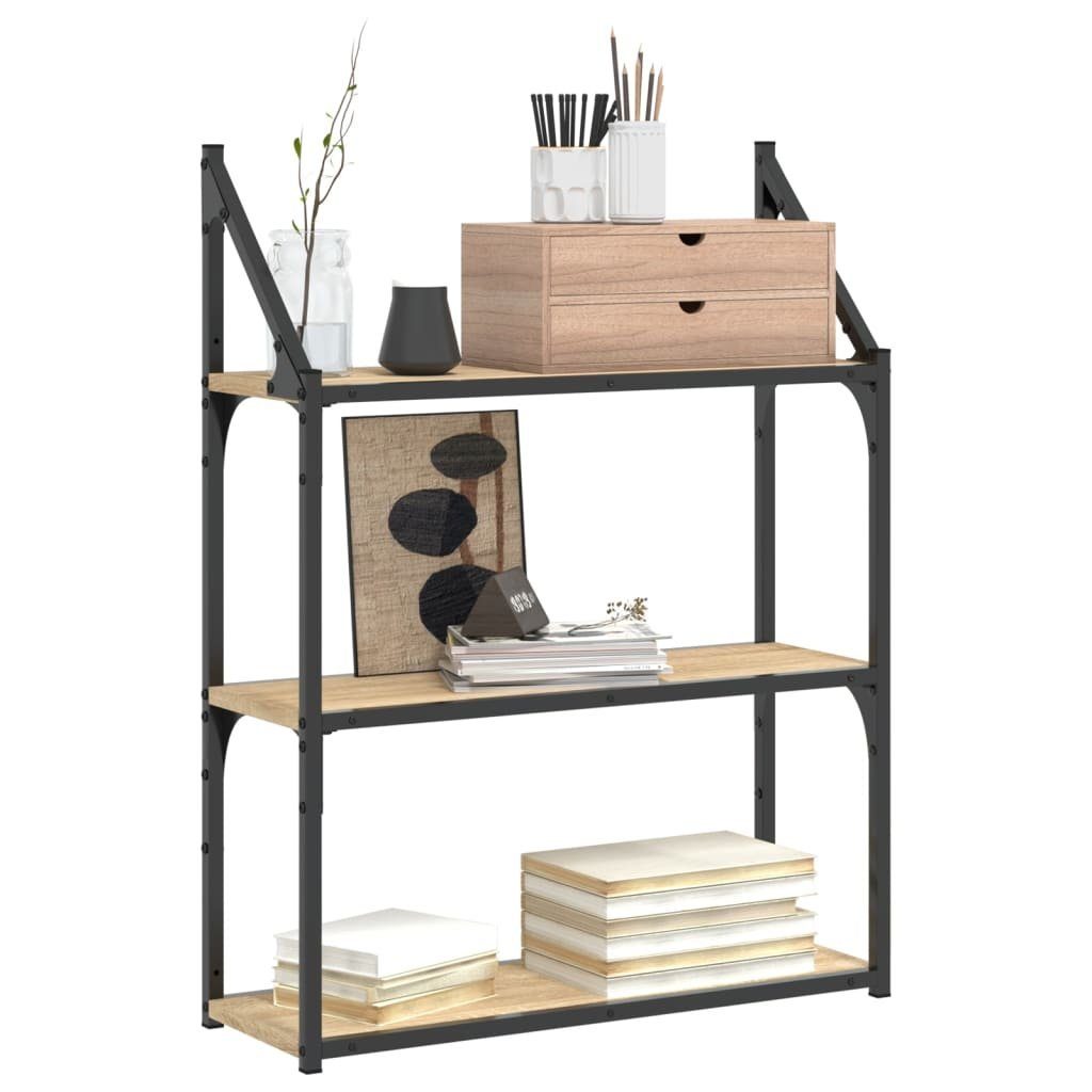 vidaXL Regal Wandregal 3 Fächer Sonoma-Eiche 60x21x78,5 cm Holzwerkstoff, 1-tlg. – Bild 3 von 5