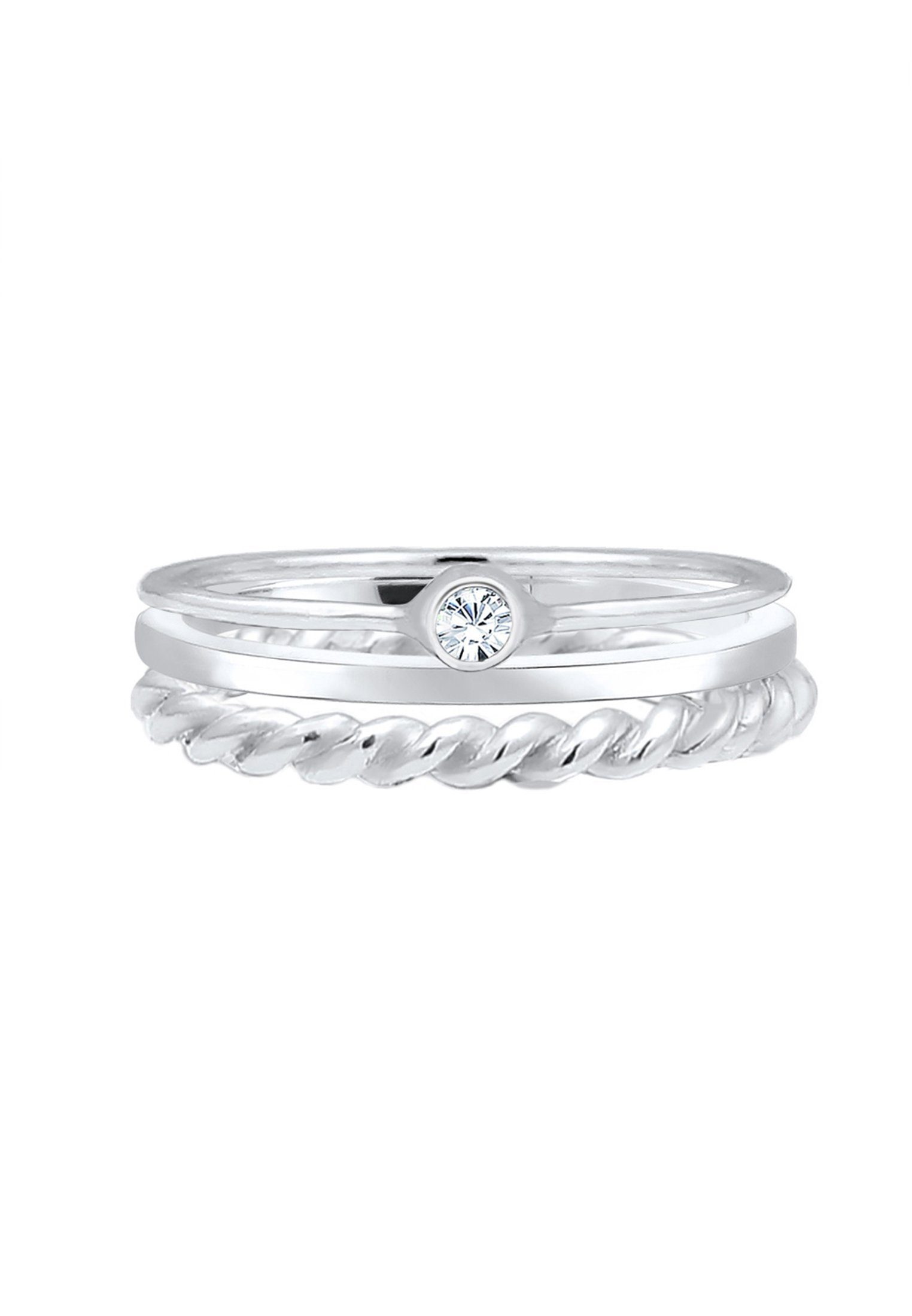 Elli Solitärring Ring-Set mit Kristalle 925 günstig online kaufen