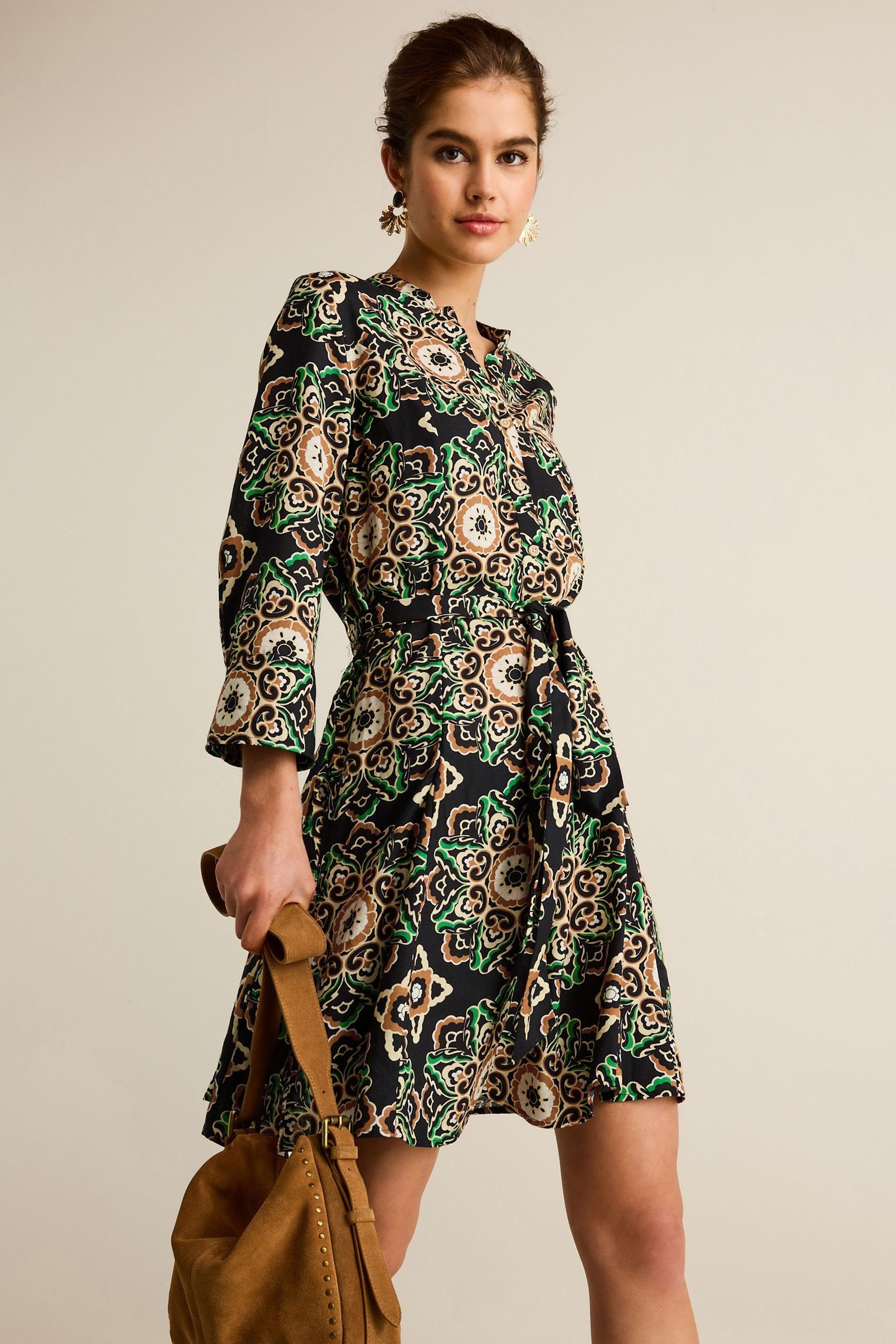 Next Minikleid Mini-Hemdkleid mit Bindegürtel - günstig online kaufen