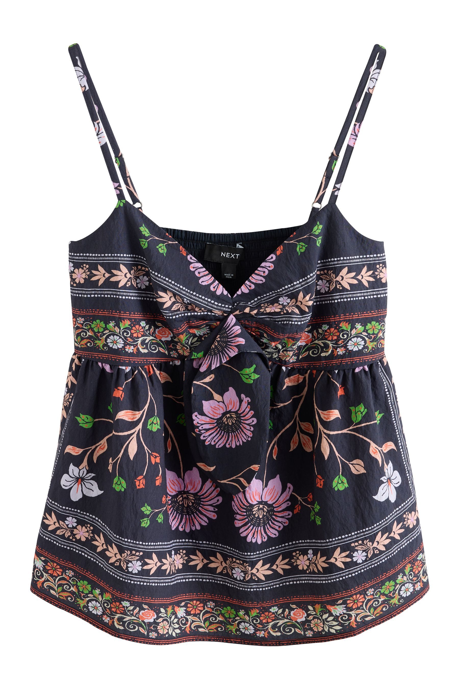 Next Trägertop Cami-Top mit Zierknoten vorne (1-tlg)