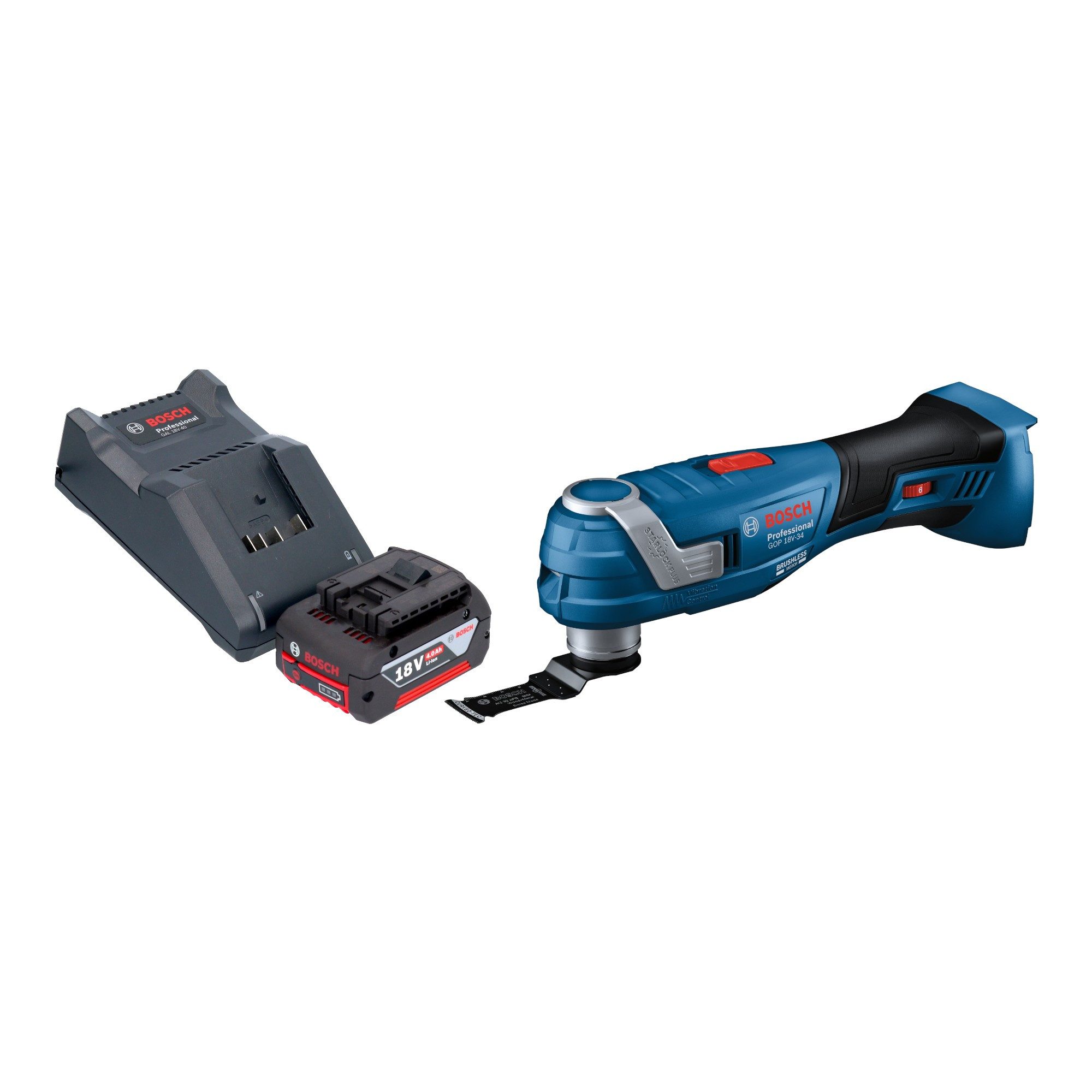 Bosch Professional Akku-Multifunktionswerkzeug GOP 18V-34 Professional Akku Multi Cutter 18 V Starlock Plus