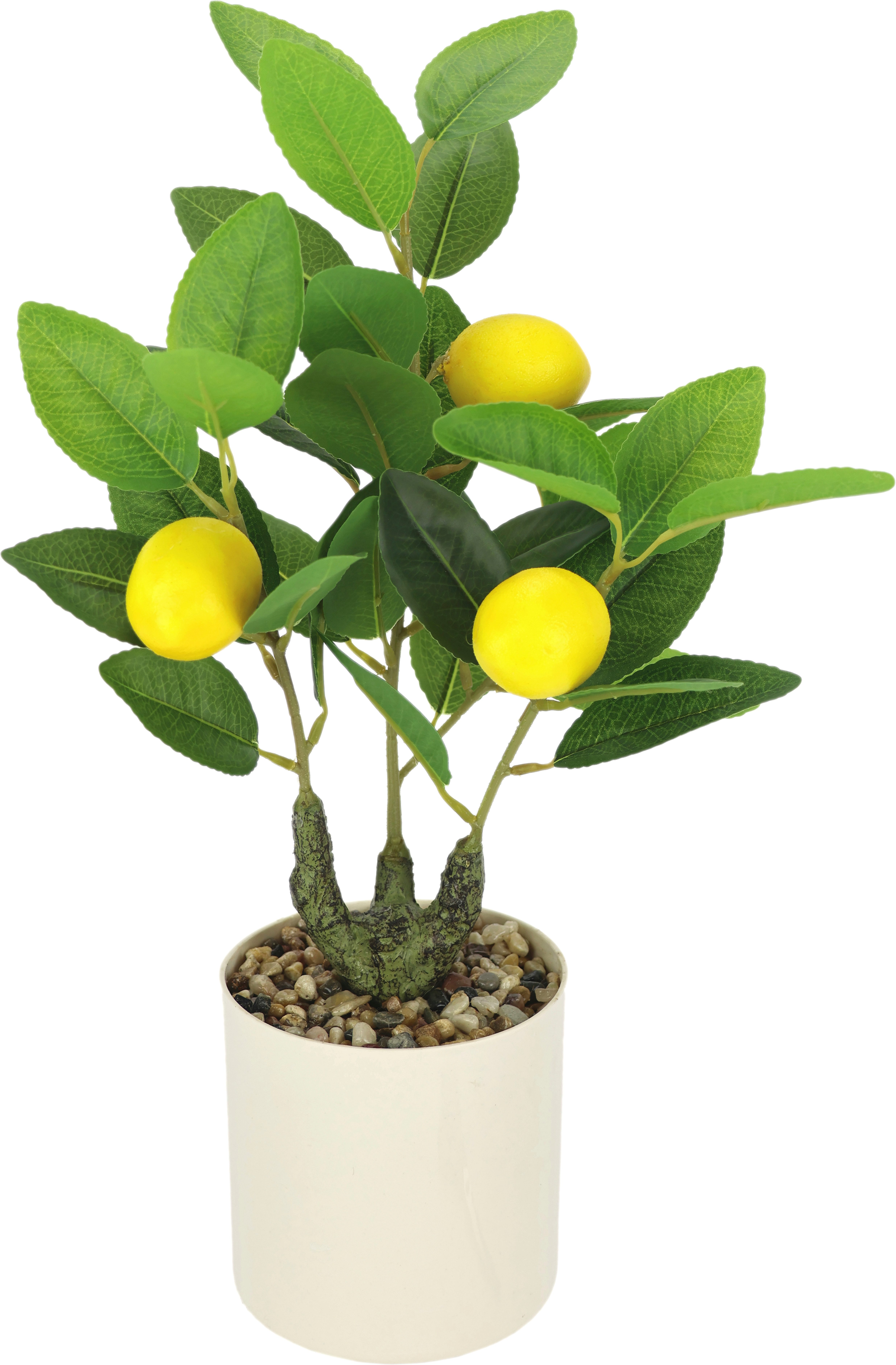 Kunstpflanze Künstlicher Zitronenbaum mit Früchten im Topf Zitronenbaum, I.GE.A., Höhe 40 cm, Kunstpflanze Kunstbaum Deko Früchtebaum Kunstpflanze Zimmerpflanze