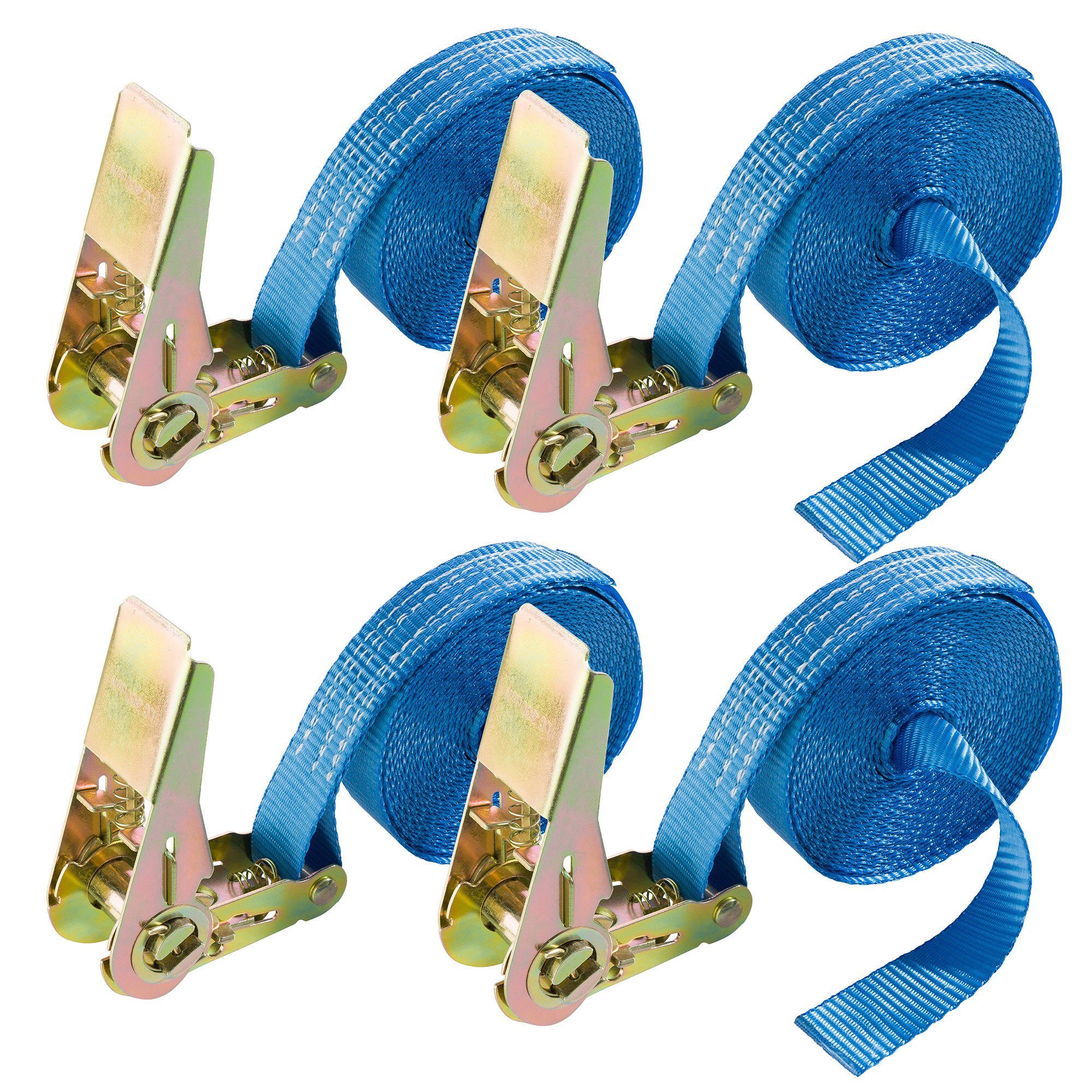 Spanngurt Zurrgurte mit Rasche 6m, 0,8T, 25mm 4er Pack oder 10er Pack
