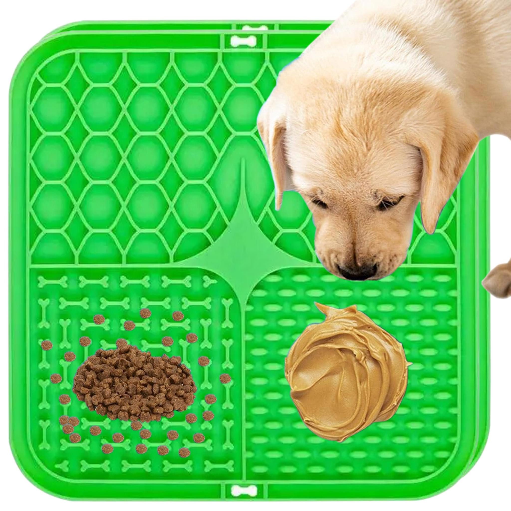 LA CUTE Anti-Schlabber-Napf Anti-Stress-Leckmatte für Hunde und Katzen, rutschfest & hygienisch., Verlangsamt das Fressen, reduziert Stress und fördert Hygiene.