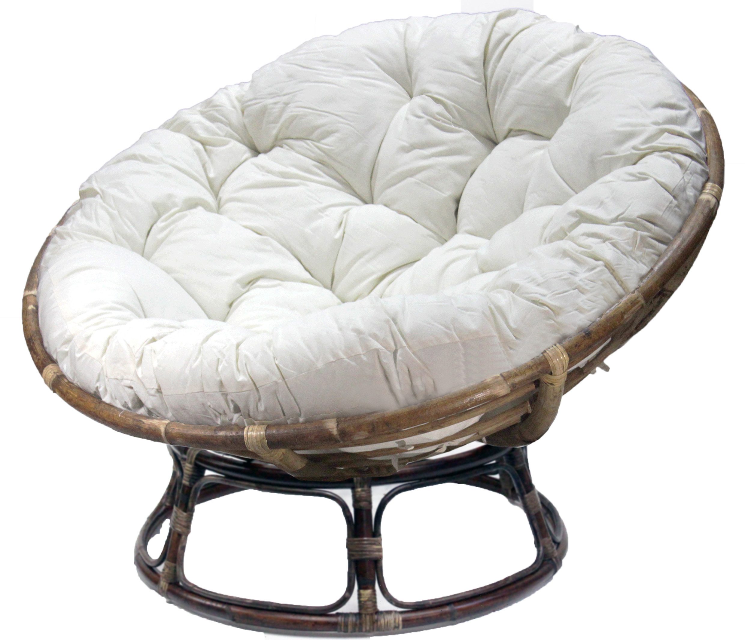 Van der Leeden Loungesessel Braun (1-St), Papasan Sessel, Rattan, Handmade, Ø 112 cm, Schalensitz