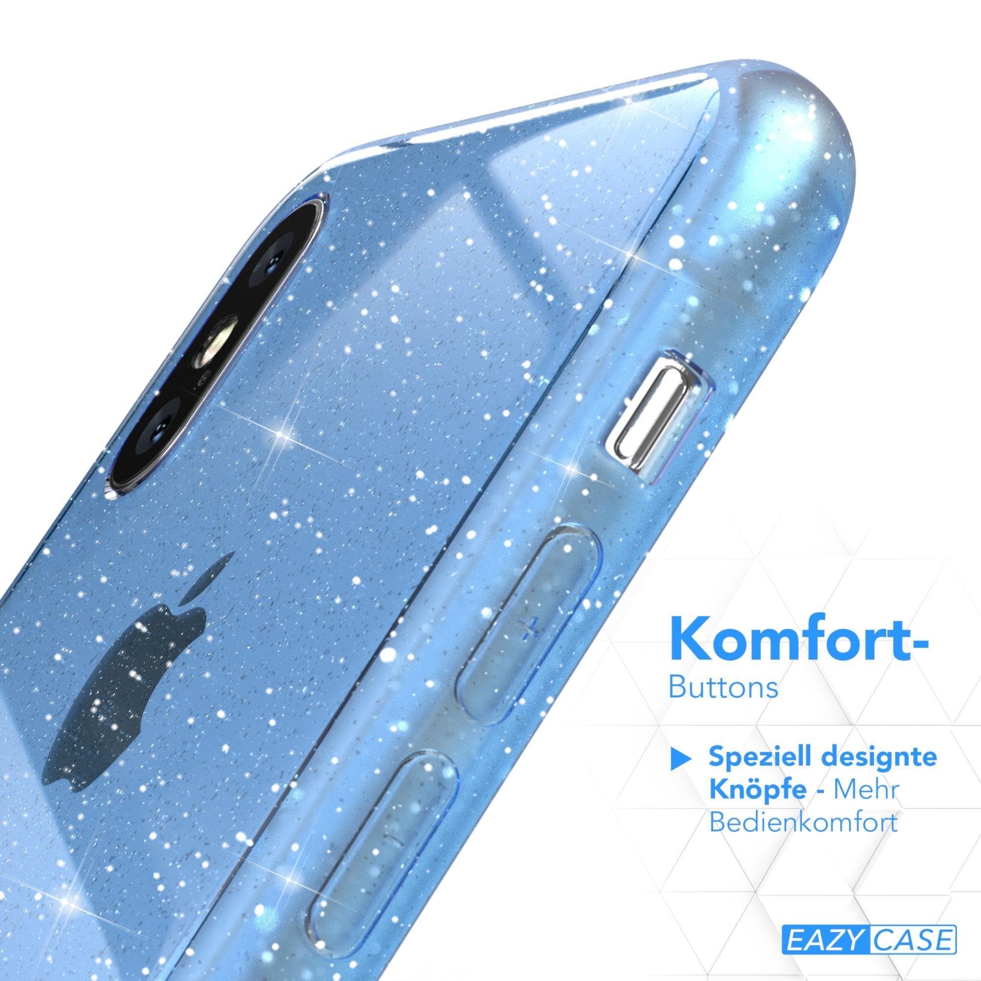 EAZY CASE Handyhülle Glitter Case für Apple iPhone XS Max 6,5 Zoll, Silikonhülle Etui Silikon Schutzhülle Glitzereffekt Phone Case Blau – Bild 4 von 5