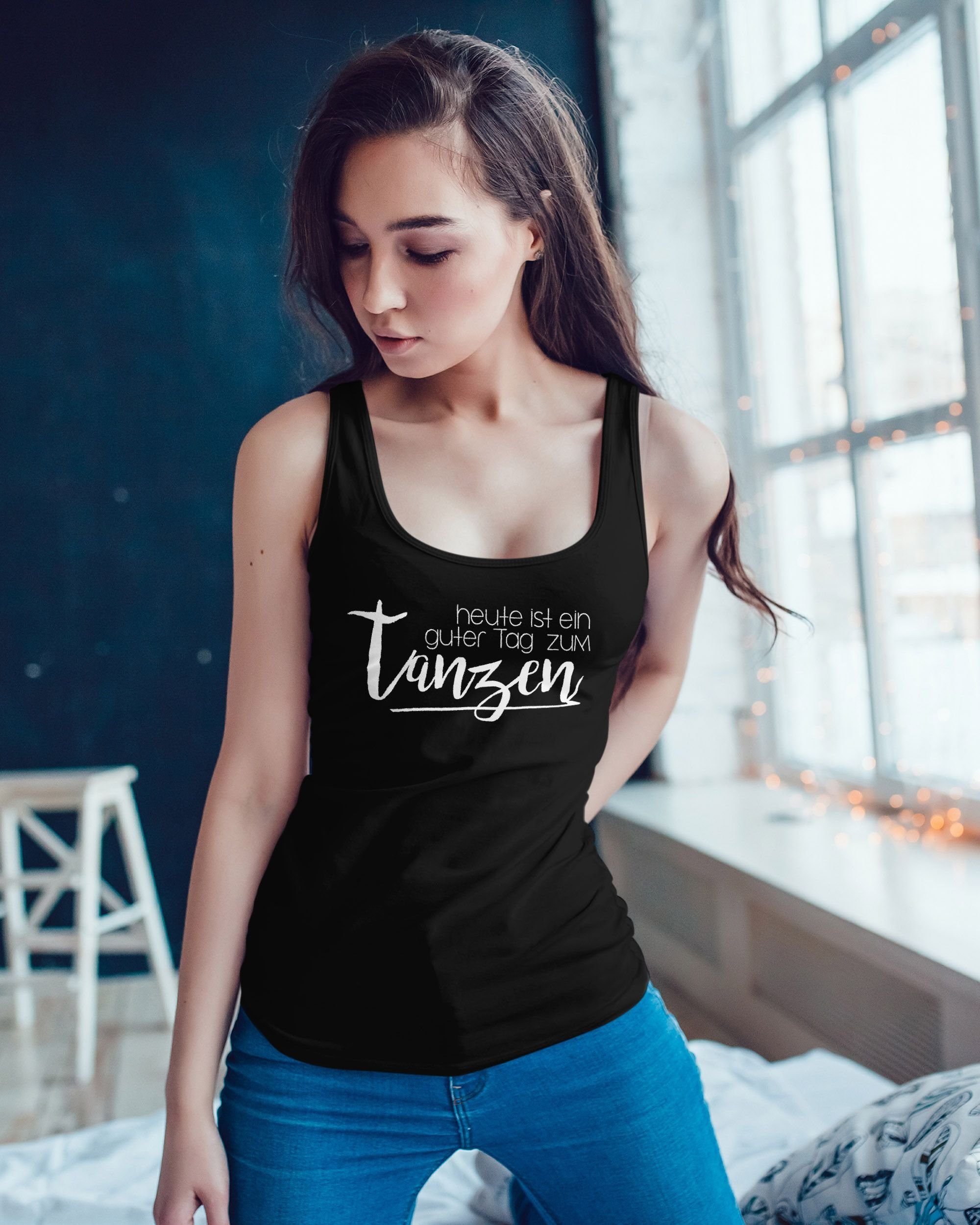 MoonWorks Tanktop Damen Tanktop heute ist ein guter Tag zum tanzen Party Te günstig online kaufen