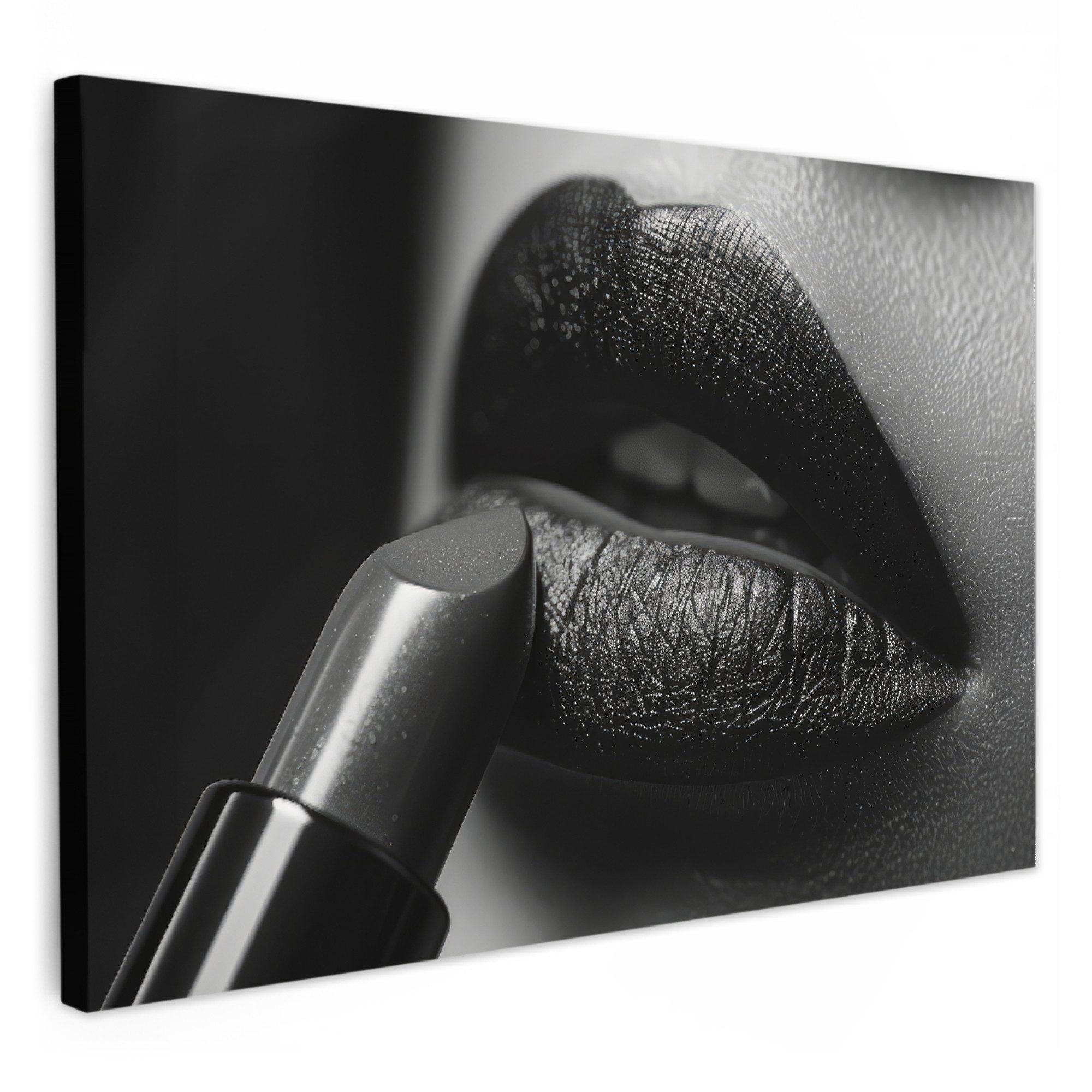 OneMillionCanvasses® Leinwandbild Frau - Lippenstift - günstig online kaufen